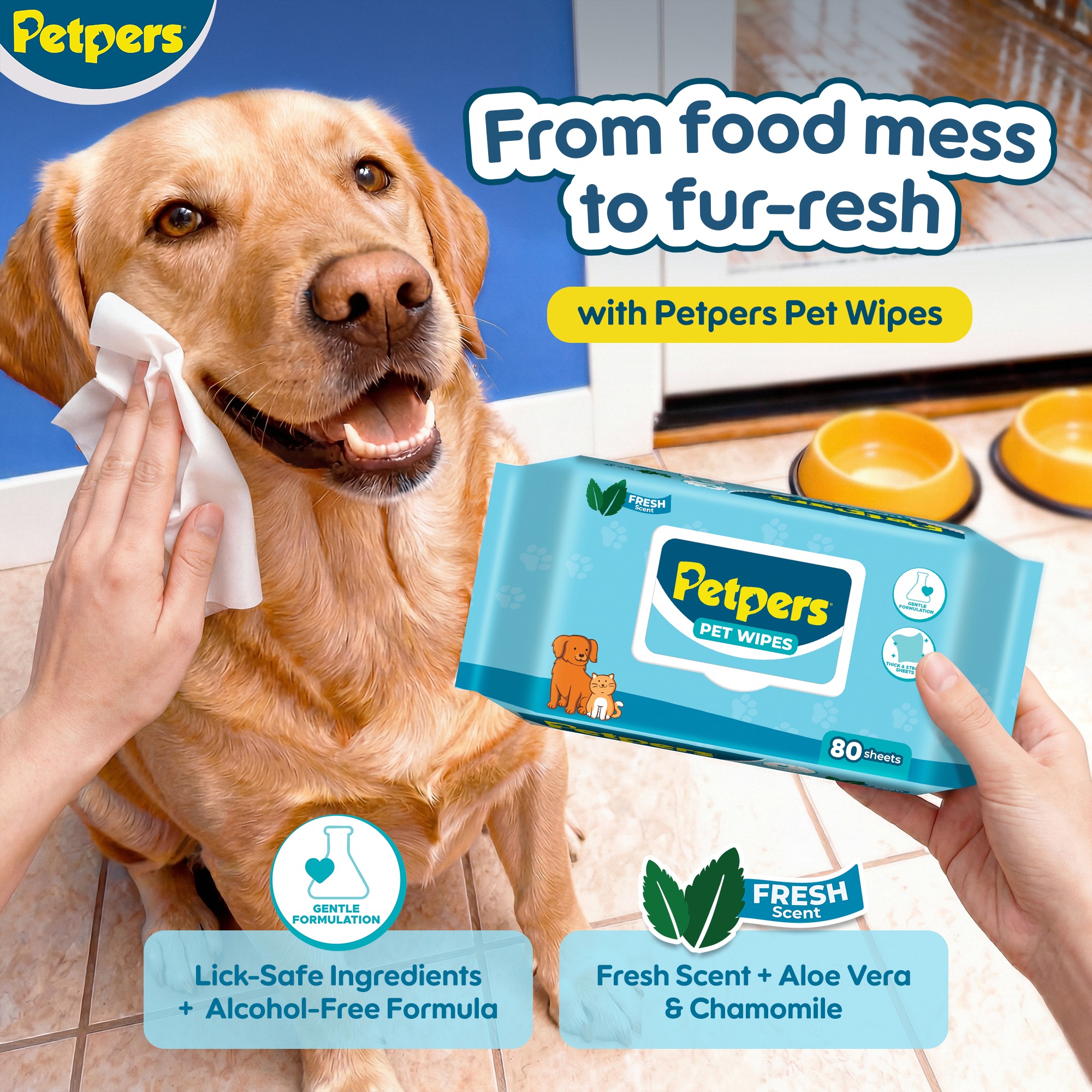Petpers Facebook ad: Clean up food mess in just a few…