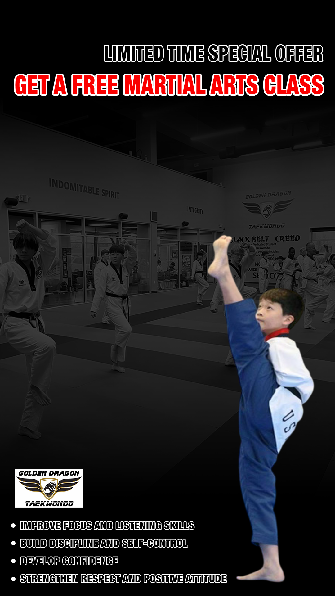Golden Dragon Taekwondo Facebook ad