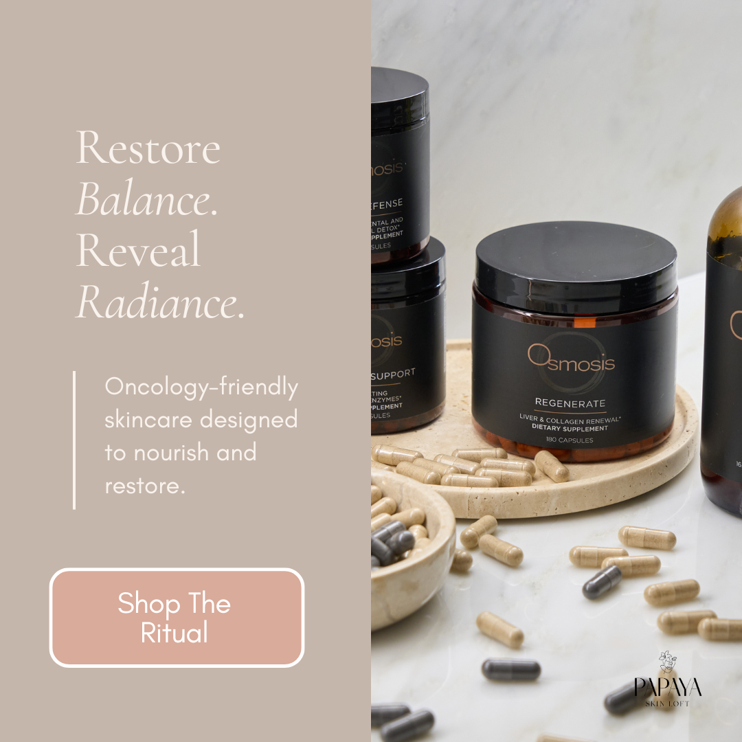 Papaya Skin Loft Facebook ad: Calm. Restore. Glow.