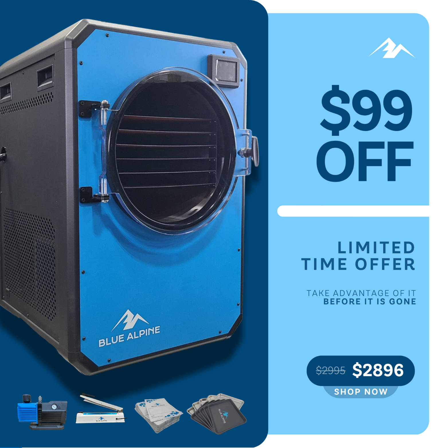 Blue Alpine Freeze Dryers  Facebook ad
