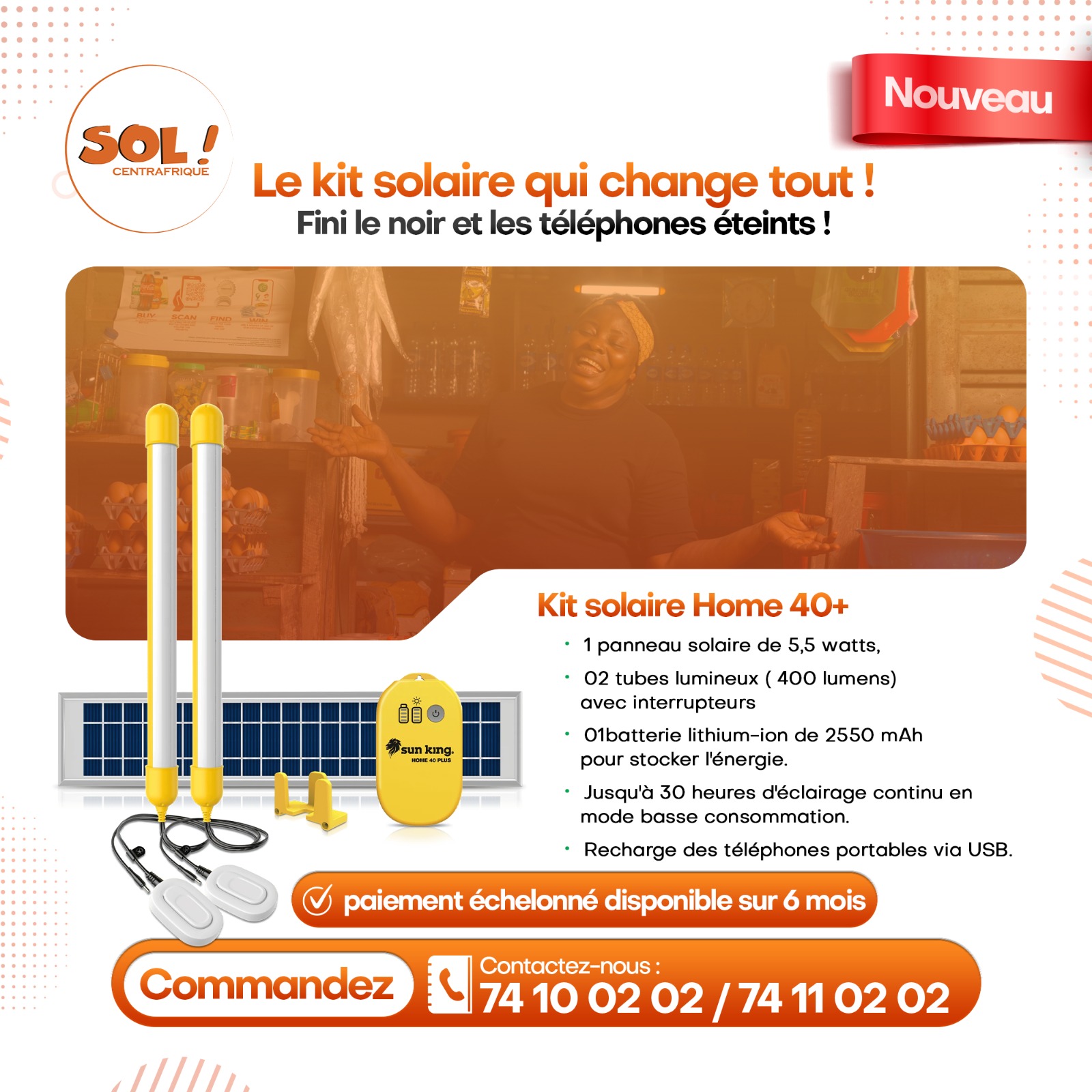 SOL Centrafrique Facebook ad: Quel kit solaire allez-vous choisir?