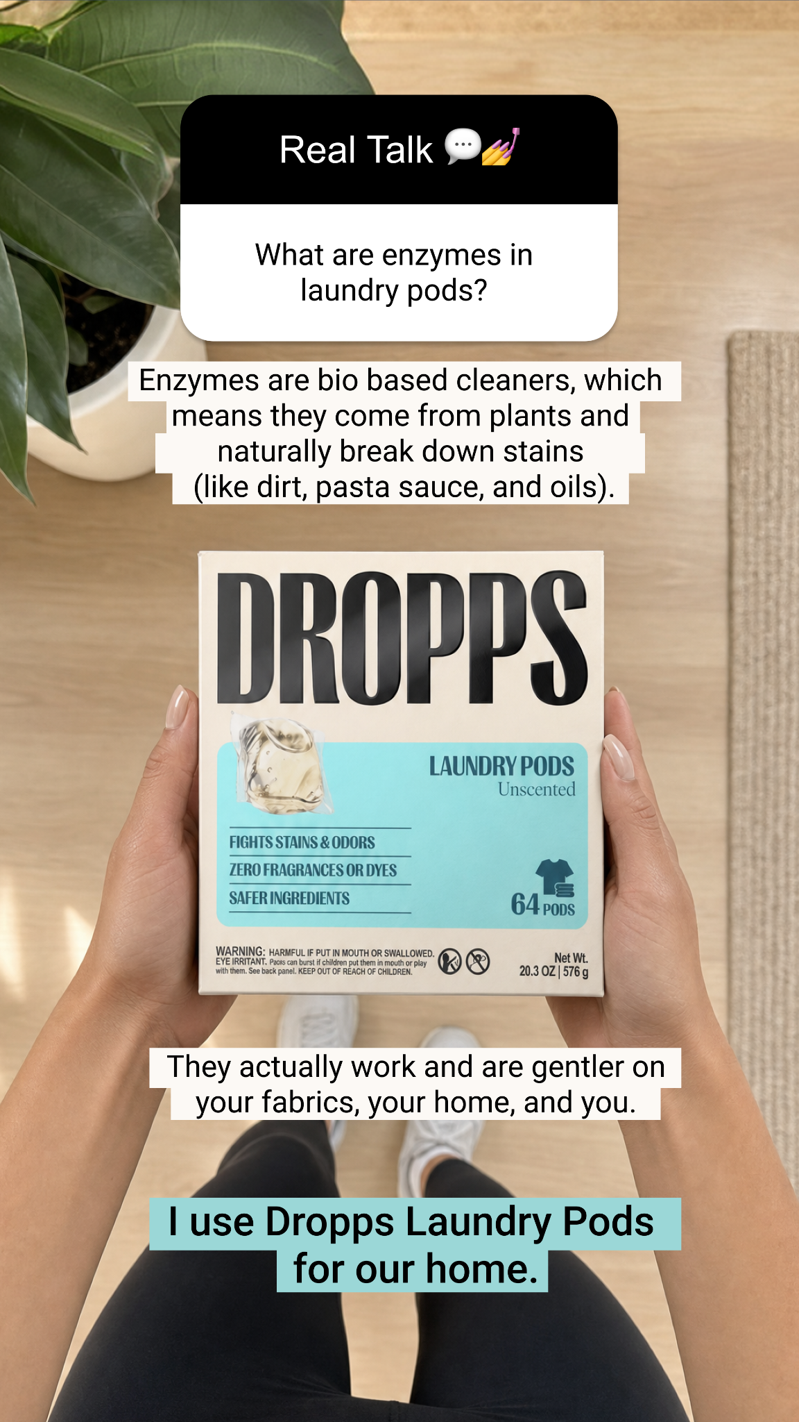 Dropps Facebook ad: Real Homes. Real Clean. 60,000+ Reviews