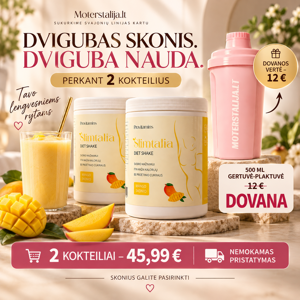 MotersTalija.lt Facebook ad: RIBOTA nuolaida, 50%!