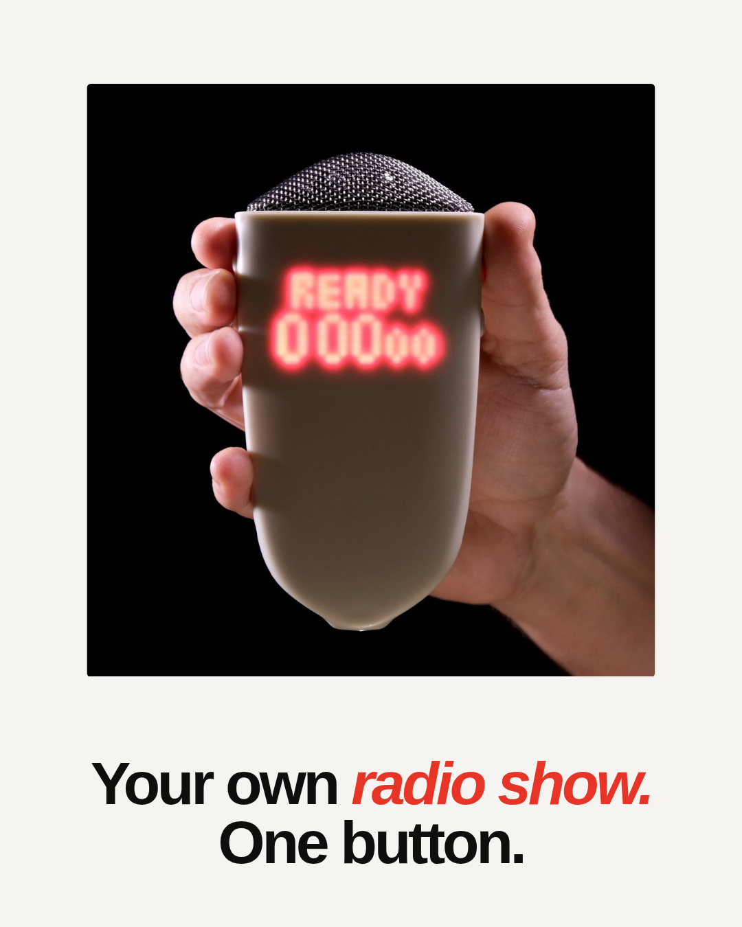 Blast Radio Facebook ad: One device. One button.