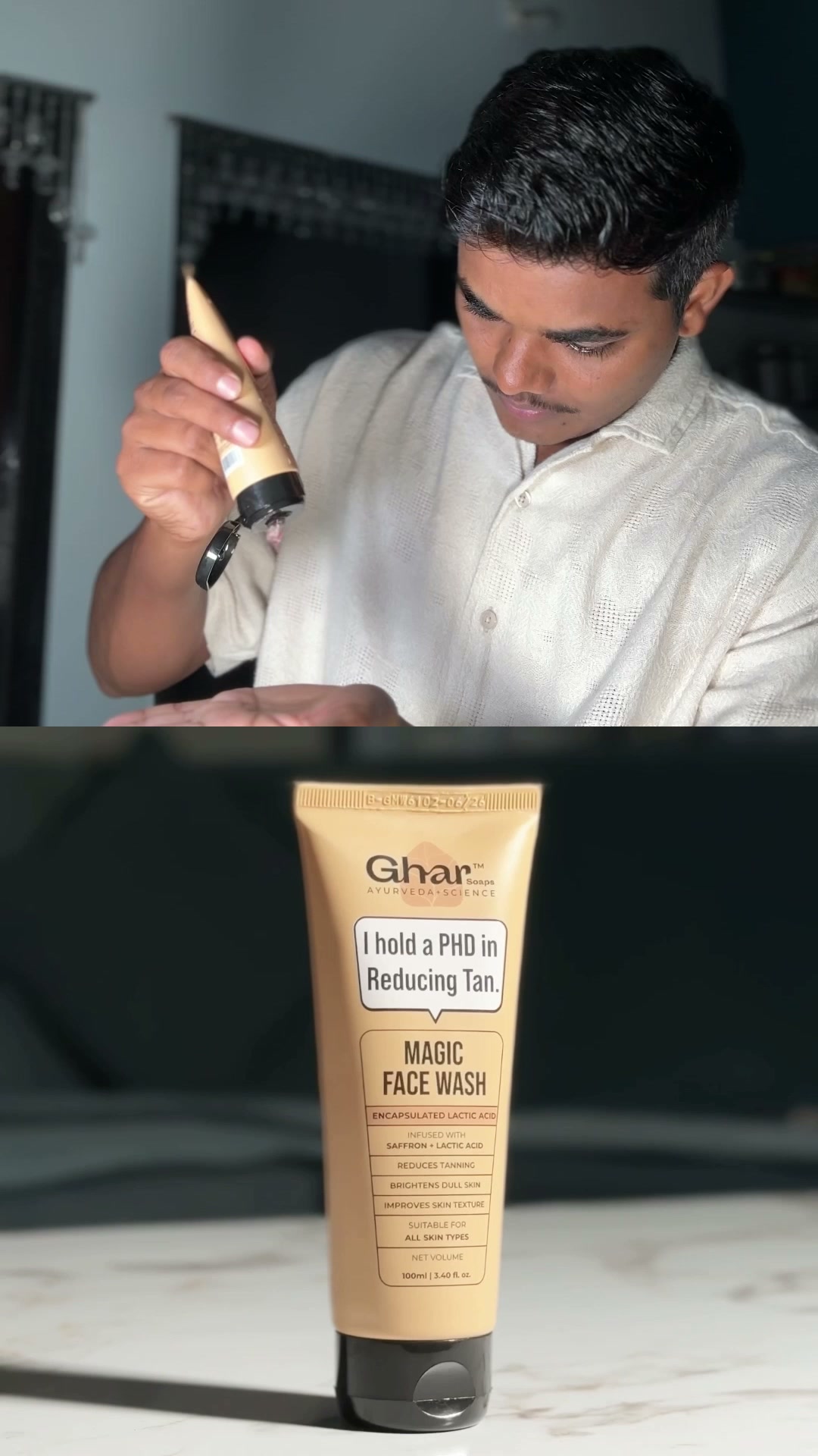 The Ghar Soaps Facebook ad: The Tanning Solution I Needed