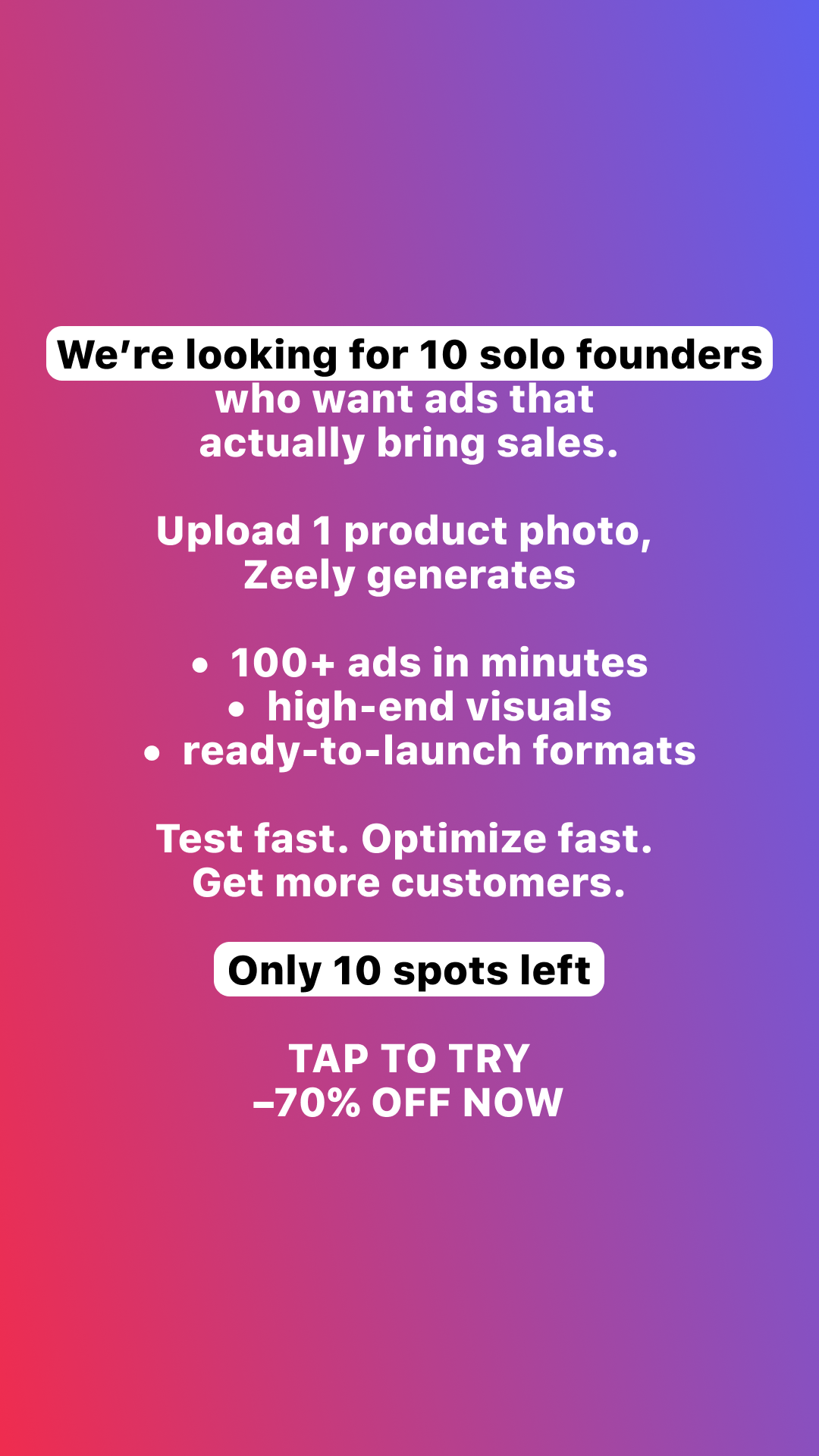 Zeely Facebook ad
