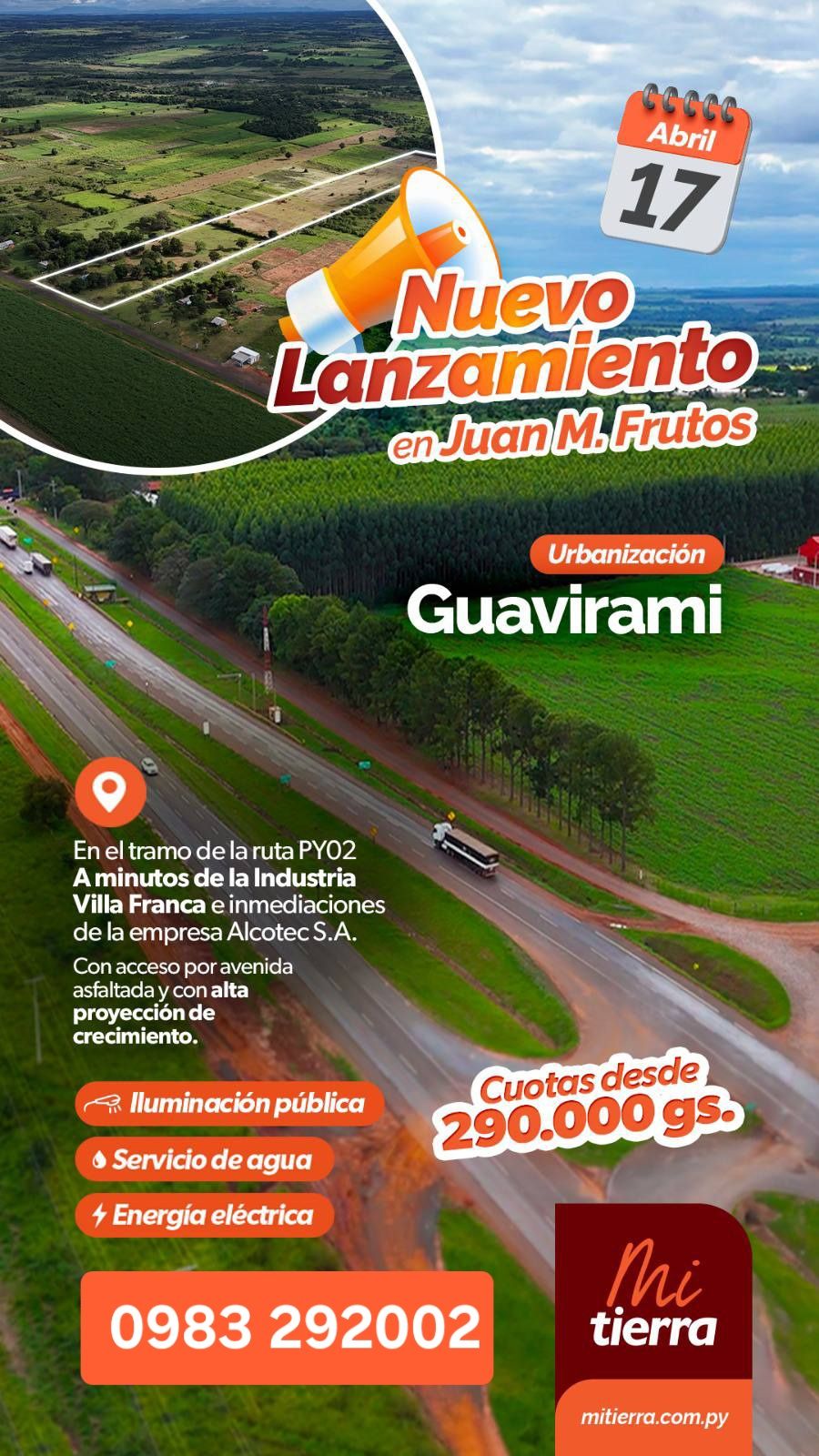 Hans Frieder Dück Facebook ad: Mañana viernes lanzamos nuevos lotes en Pastoreo.