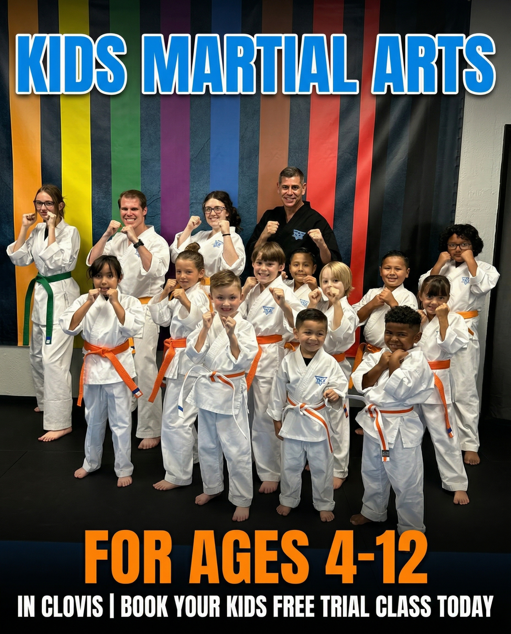 TKE Martial Arts Facebook ad: Free Kids Martial Arts Class in Clovis
