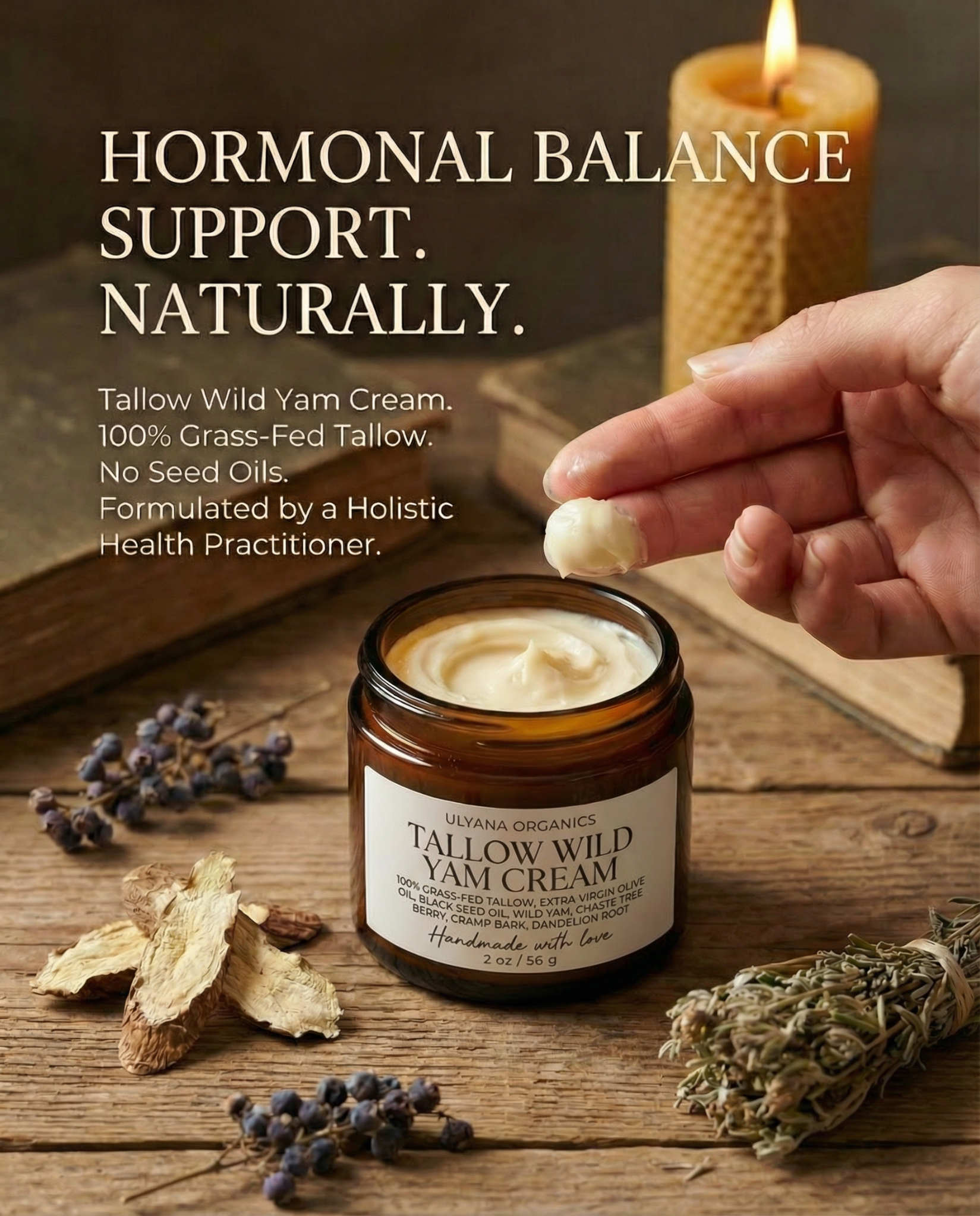Ulyana Organics Facebook ad from May 8, 2026
