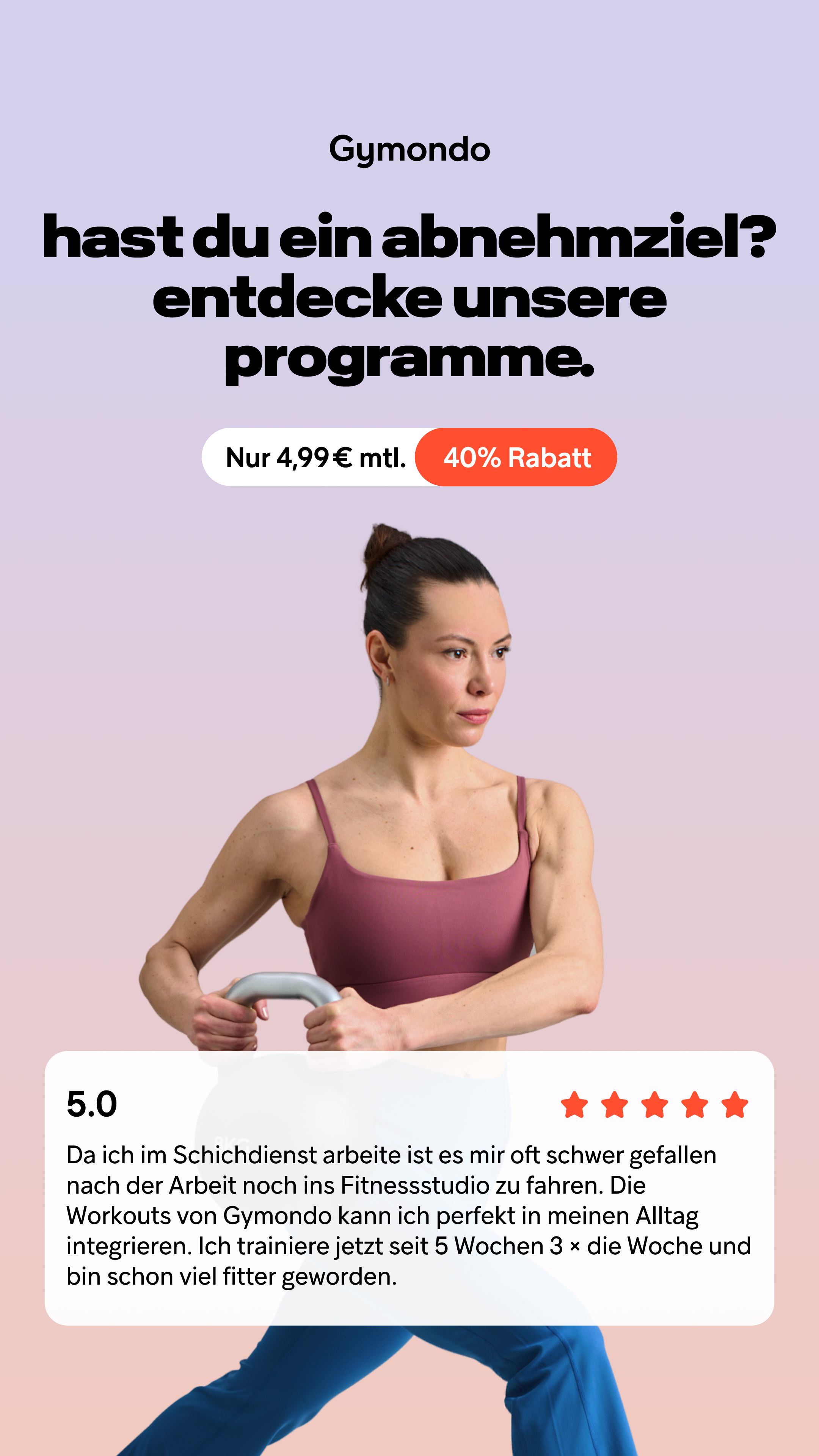 Gymondo Facebook ad