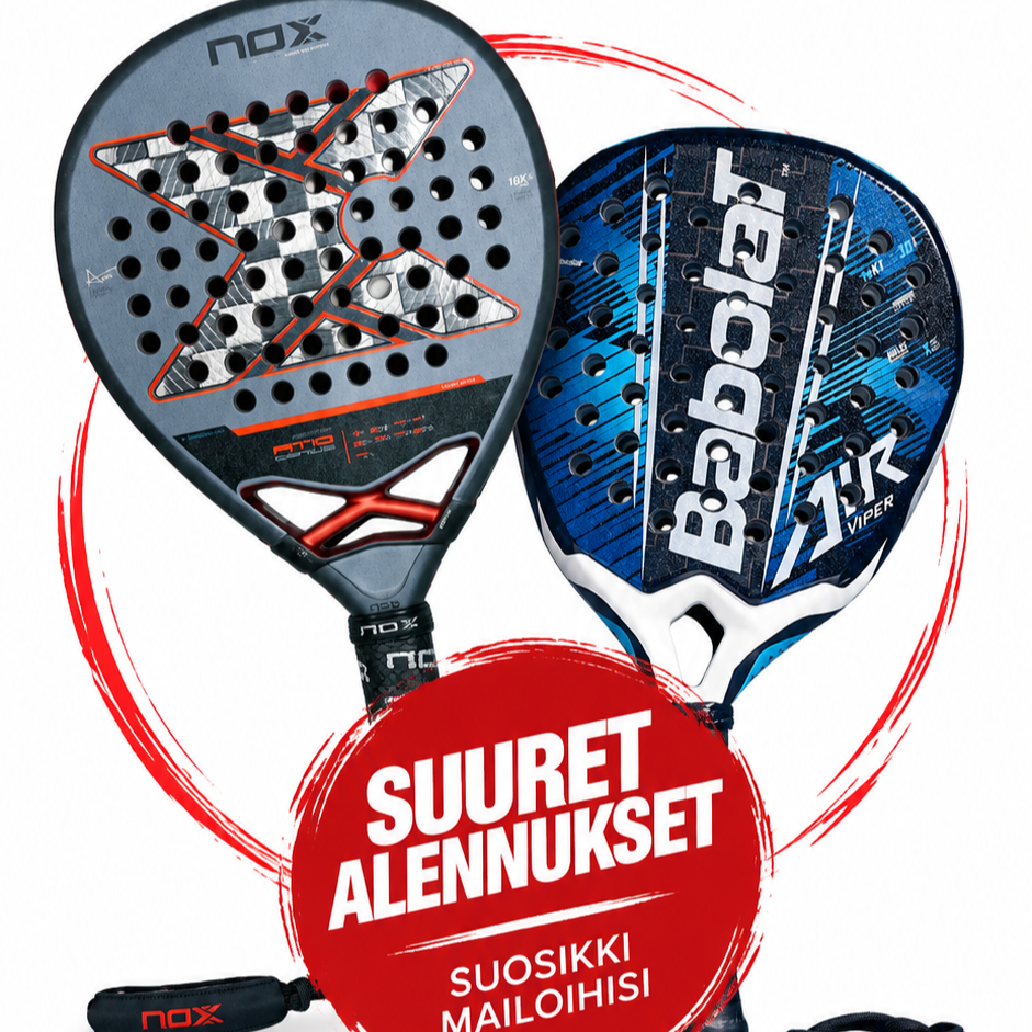 padeltarvikefi Facebook ad: Suosikkimailat nyt alennuksessa