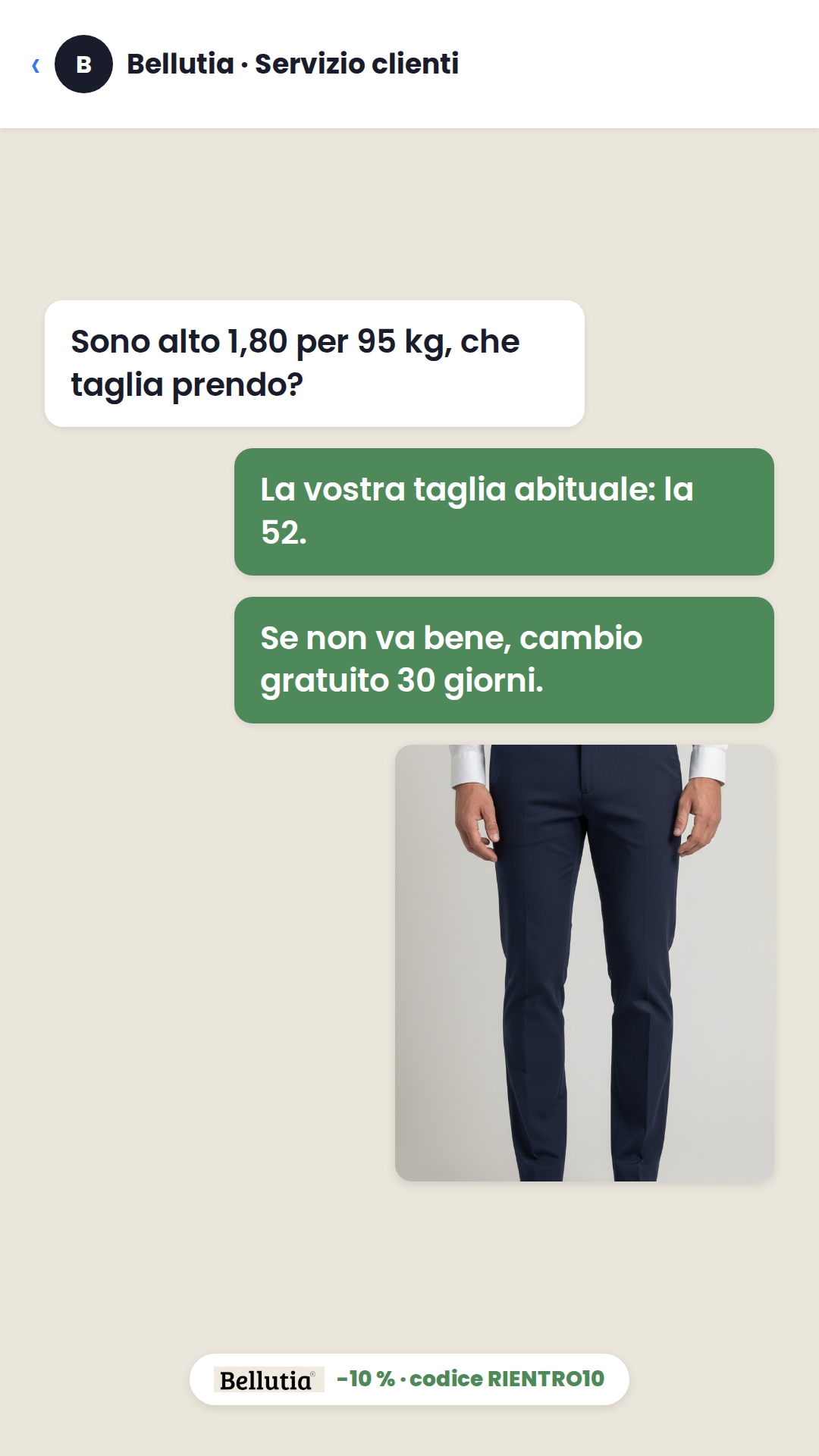 Bellutia Italia Facebook ad
