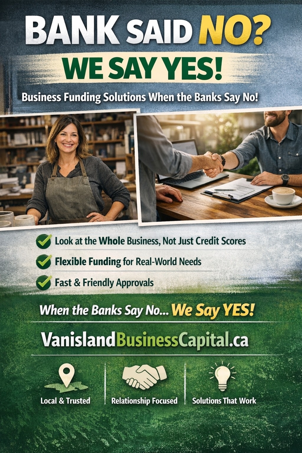 Van Island Business Capital Facebook ad: Small and Medium-Sized Business Owners on Vancouver Island…