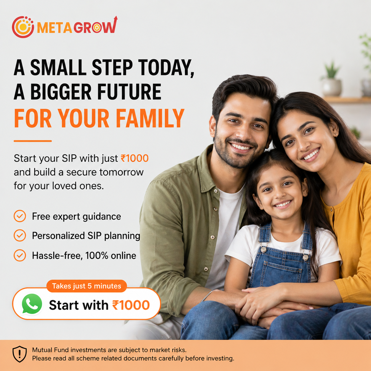 MetaGrow Facebook ad: Start Your SIP with Just ₹1,000