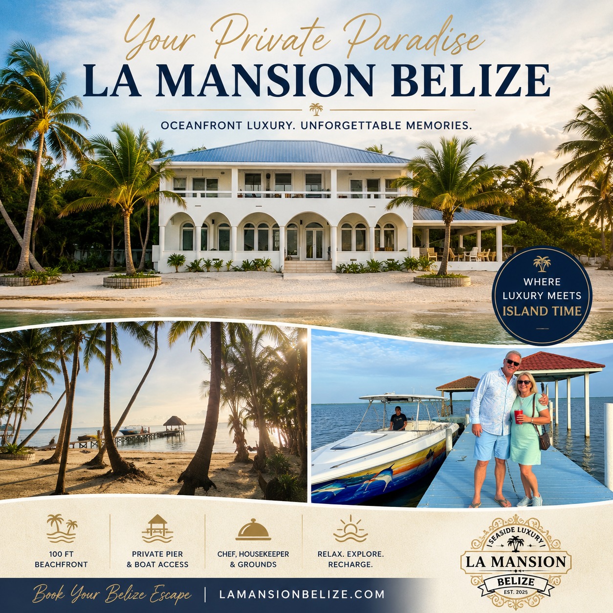 La Mansion Belize Facebook ad: Your private paradise is waiting at La Mansion…
