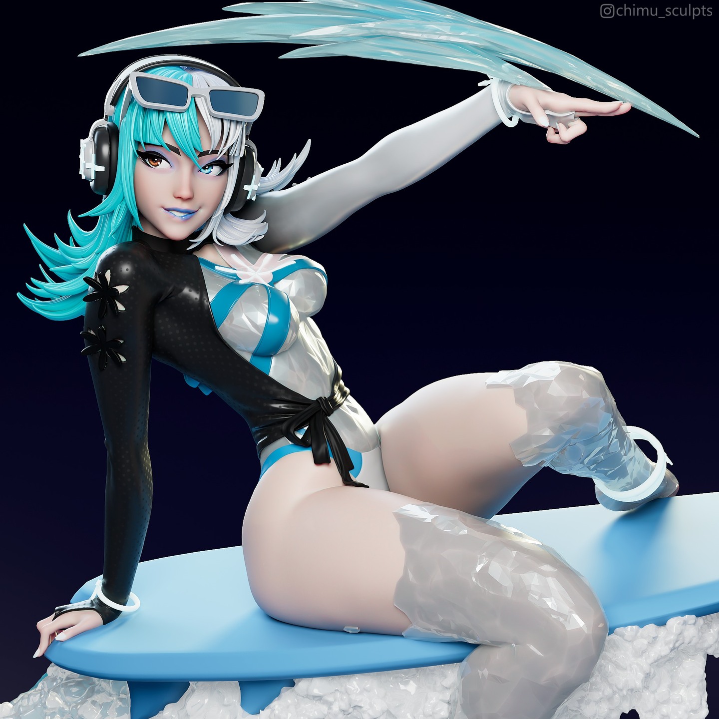 chimu_sculpts Facebook ad: Luna Snow from Marvel Rivals (alt skin), someone…