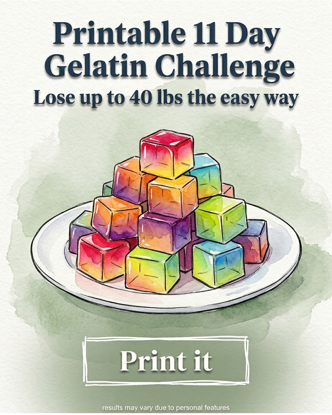 No Carbs Challenge Facebook ad