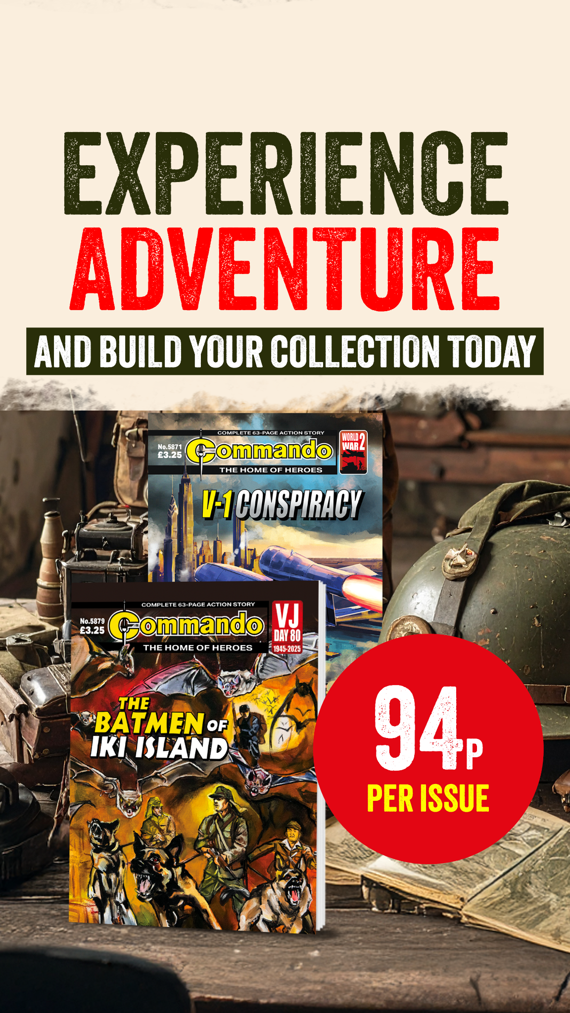 Commando Comics Facebook ad from Jun 8, 2026