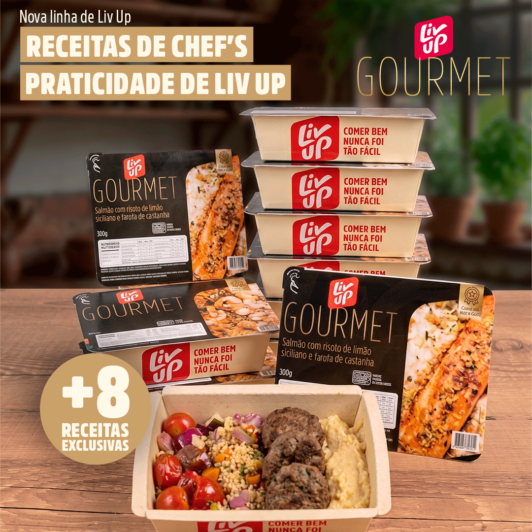 Liv Up Facebook ad: Gourmet a partir de R$ 26,99