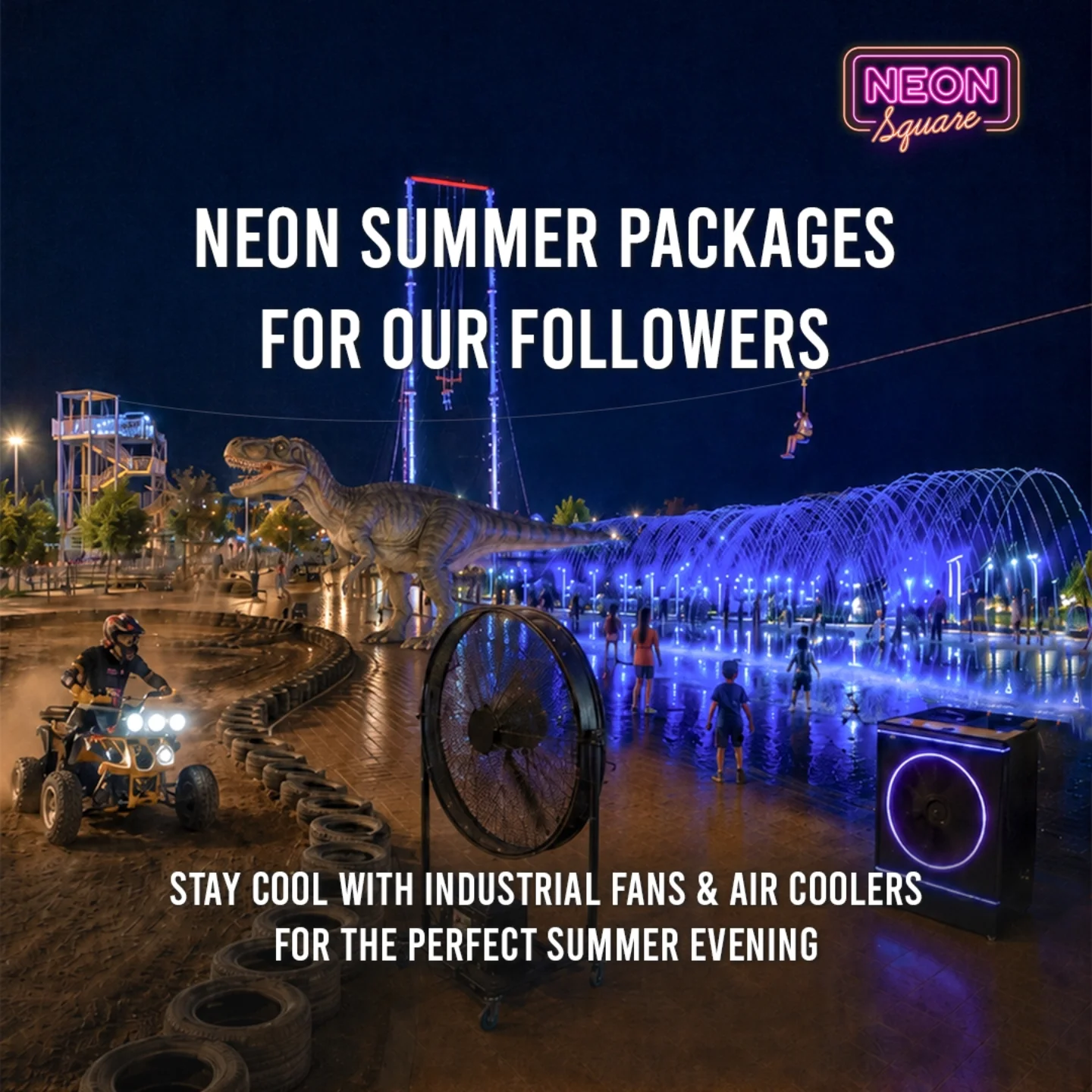 Neon Square Facebook ad