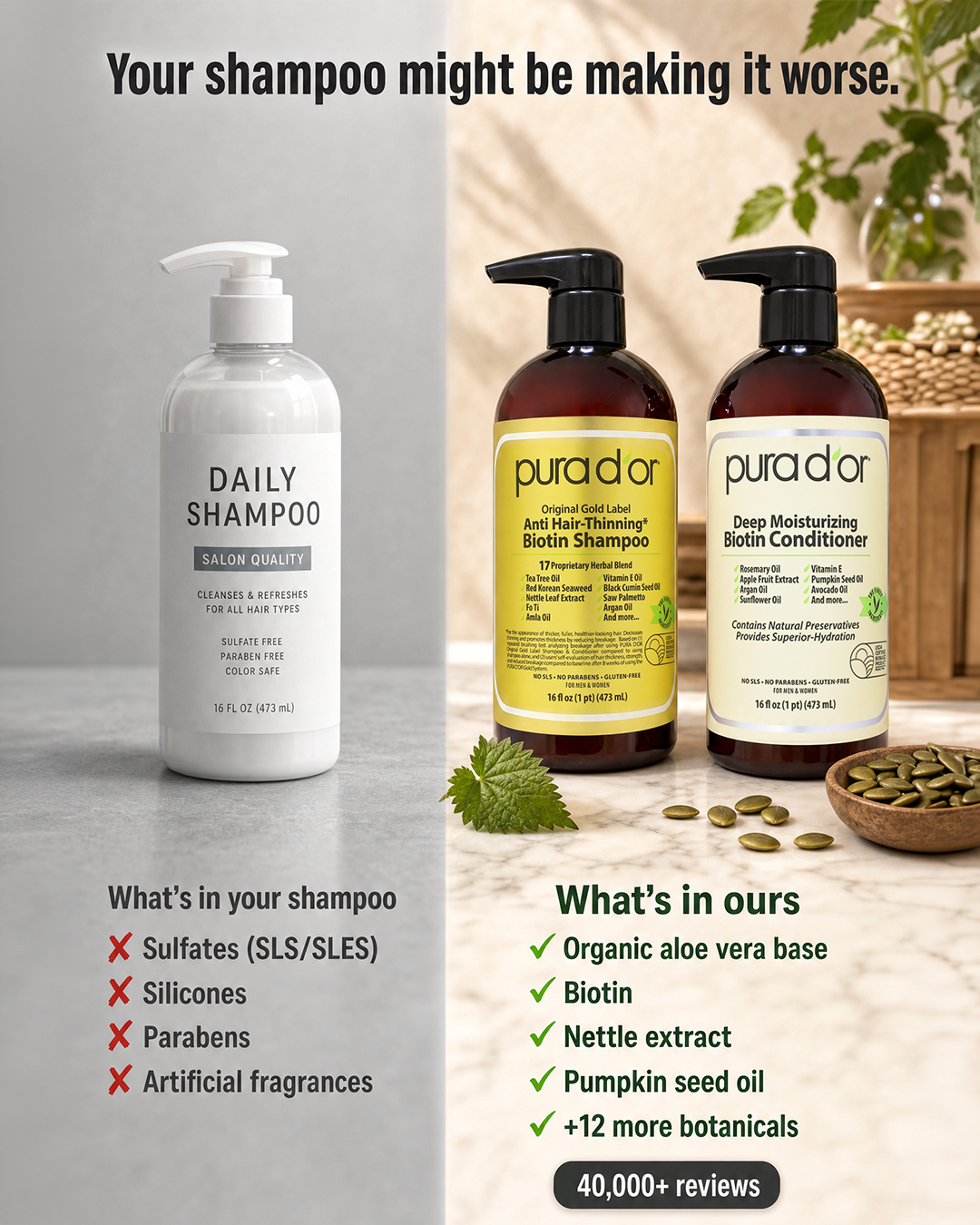PURA D'OR Facebook ad