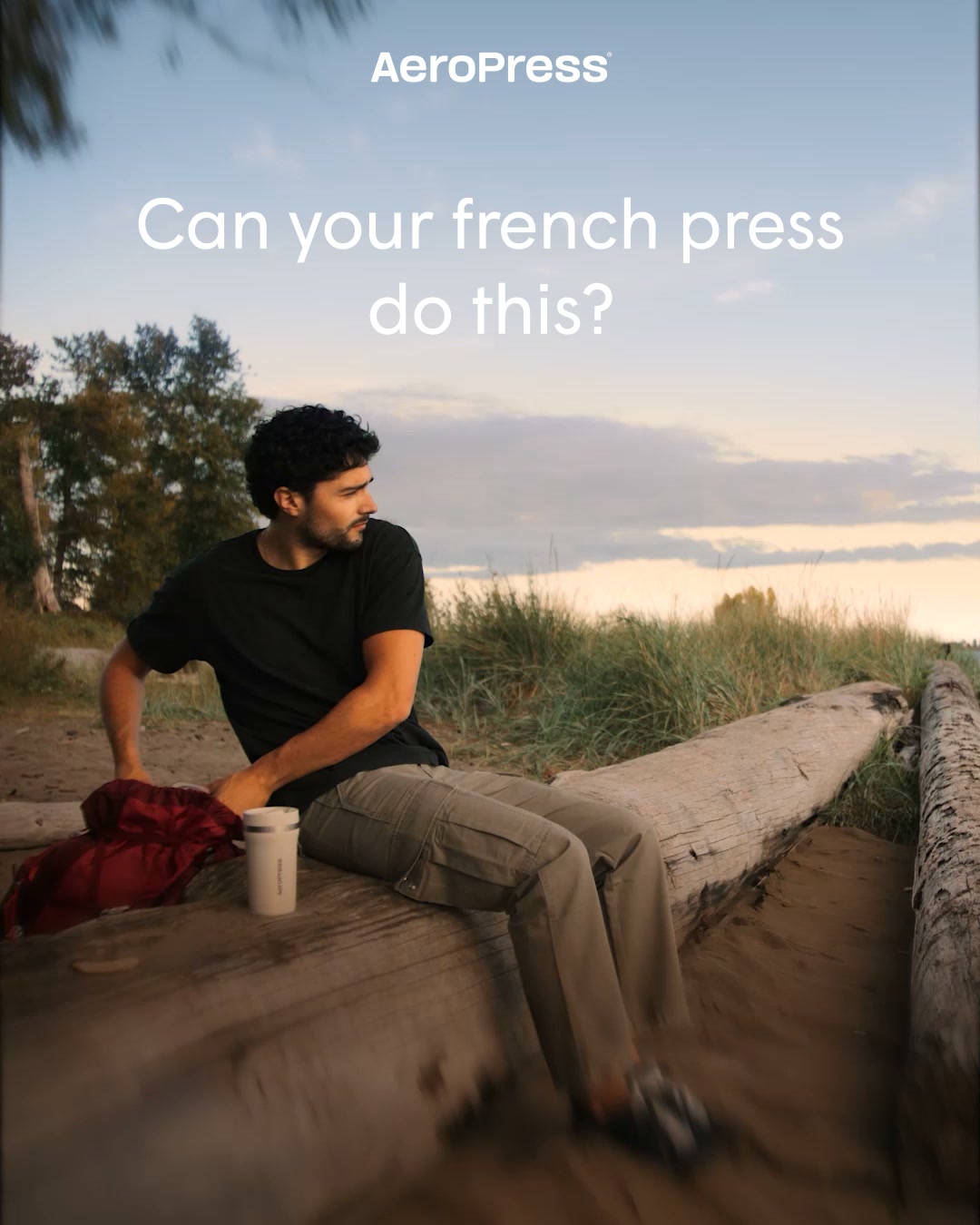 AeroPress Facebook ad: Can your French Press do this?