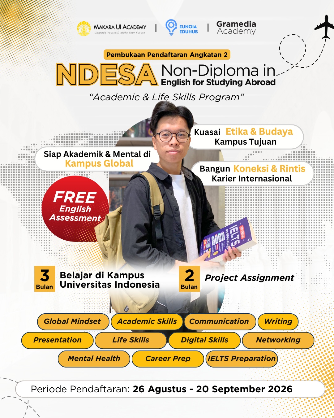 People.Development Facebook ad: Kamu mau kuliah di luar negeri?