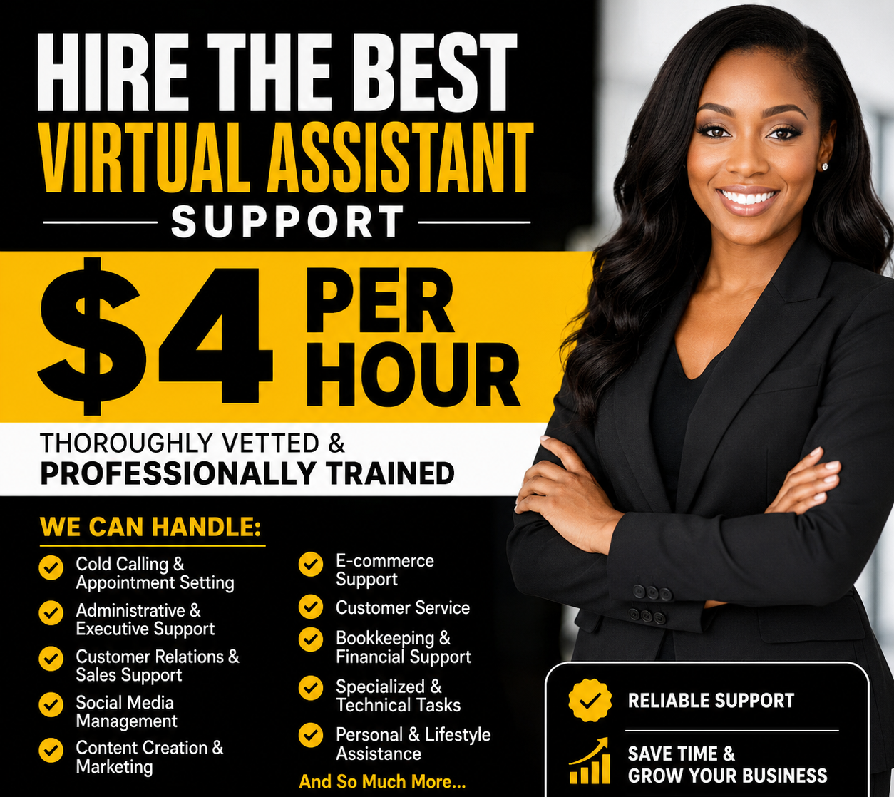 Virtual World Assistants - VWA Facebook ad