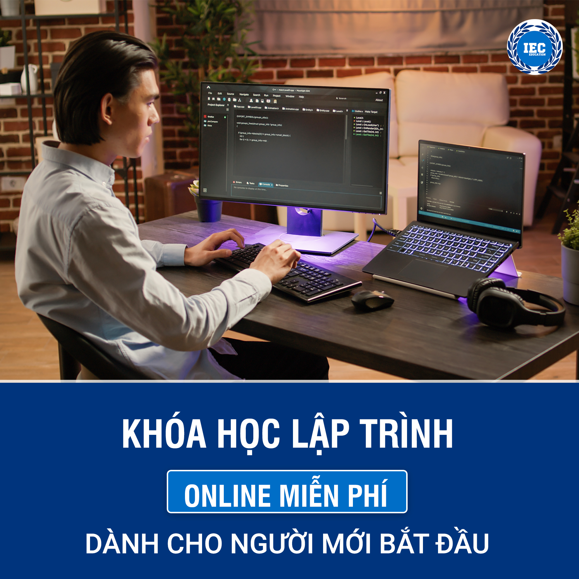 Cộng Đồng Học Lập Trình Trực Tuyến Miễn Phí - IEC Education Facebook ad