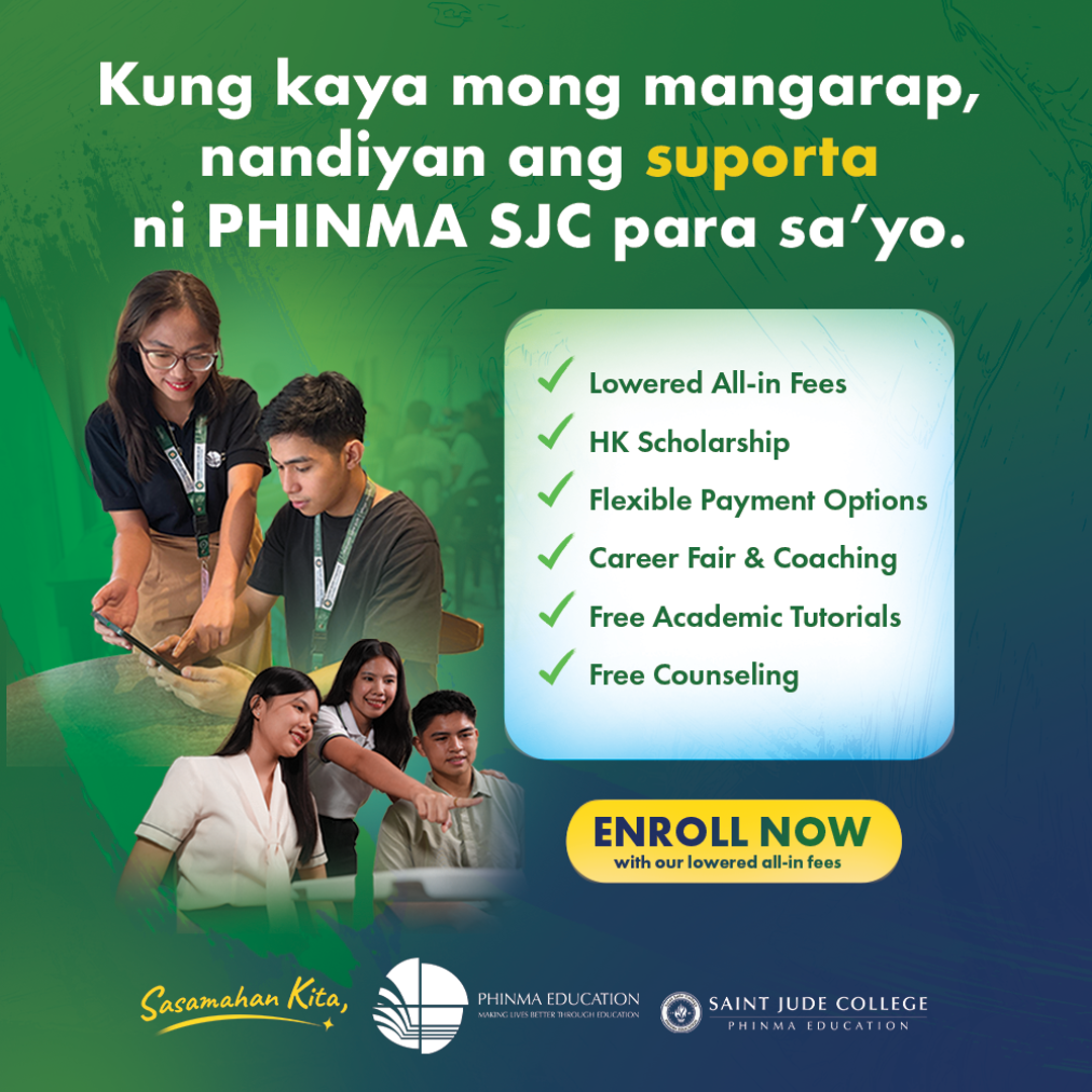 PHINMA-Saint Jude College Quezon City Facebook ad: At PHINMA Saint Jude College, every student is…