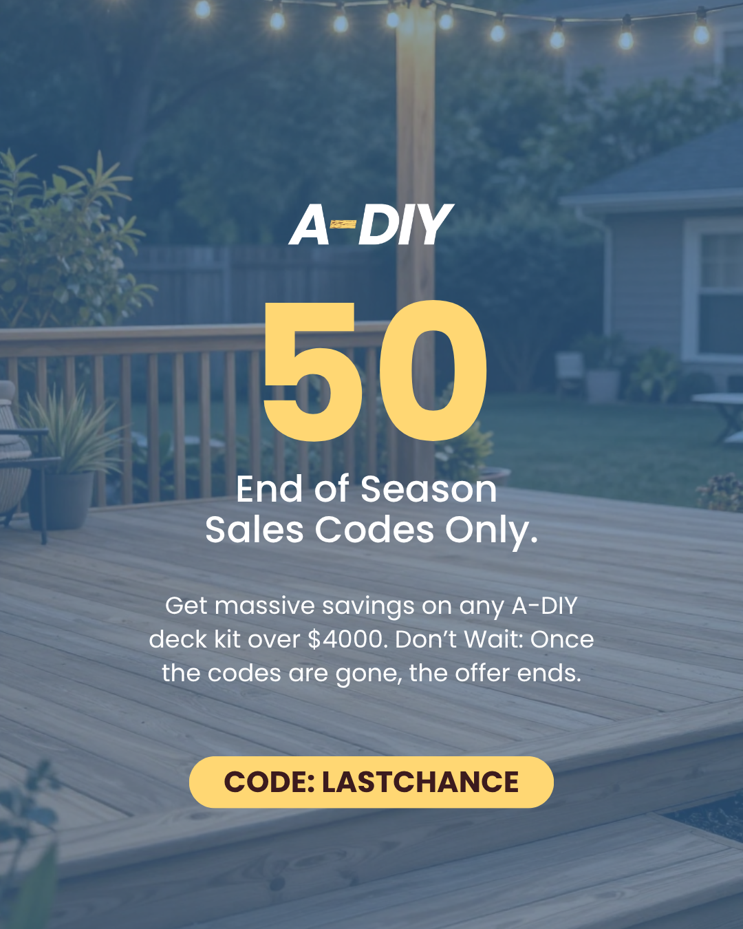 A-DIY Facebook ad: Build Now, Pay Later!