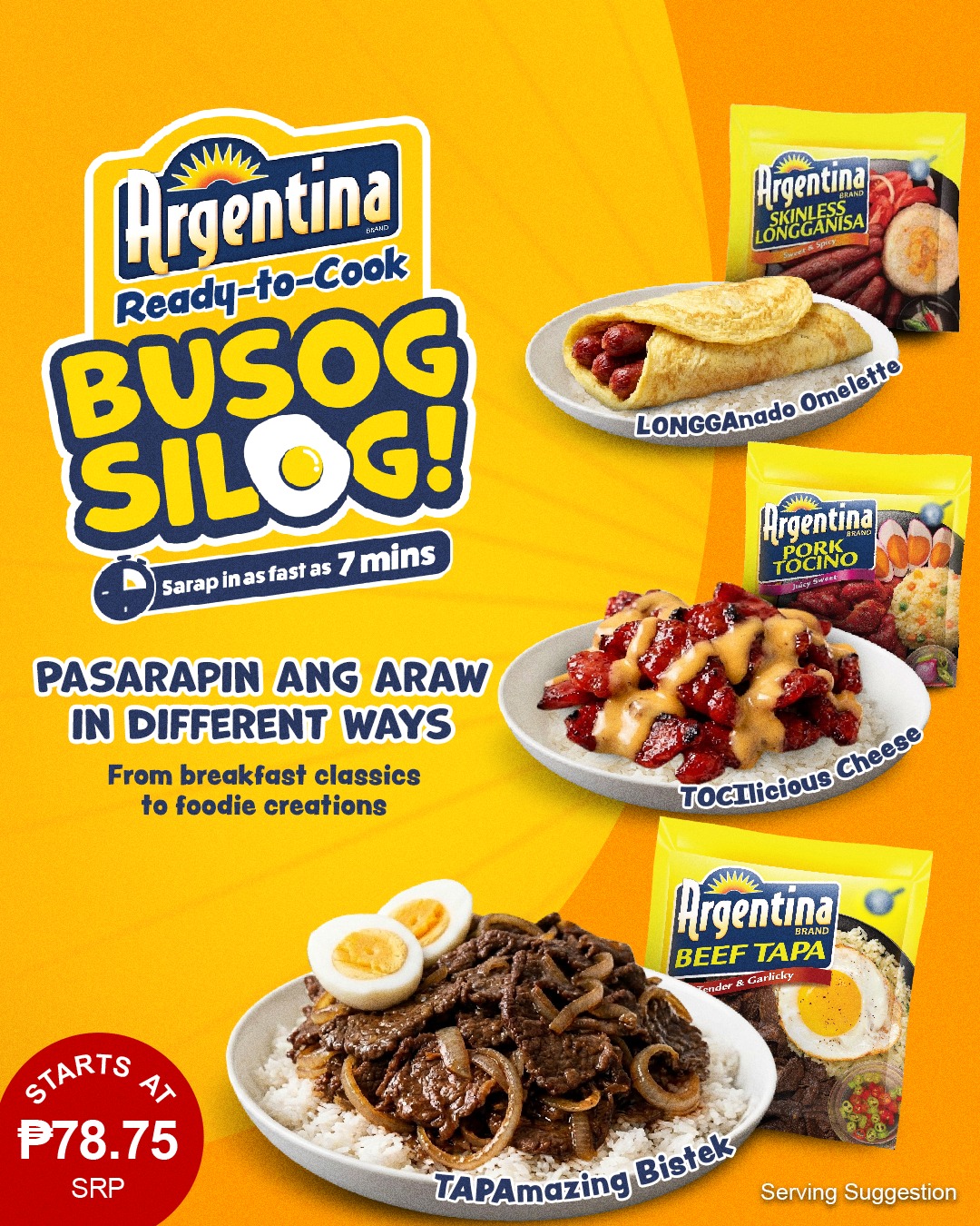 Argentina Meats Facebook ad: Who says Busog Silog is just for breakfast?