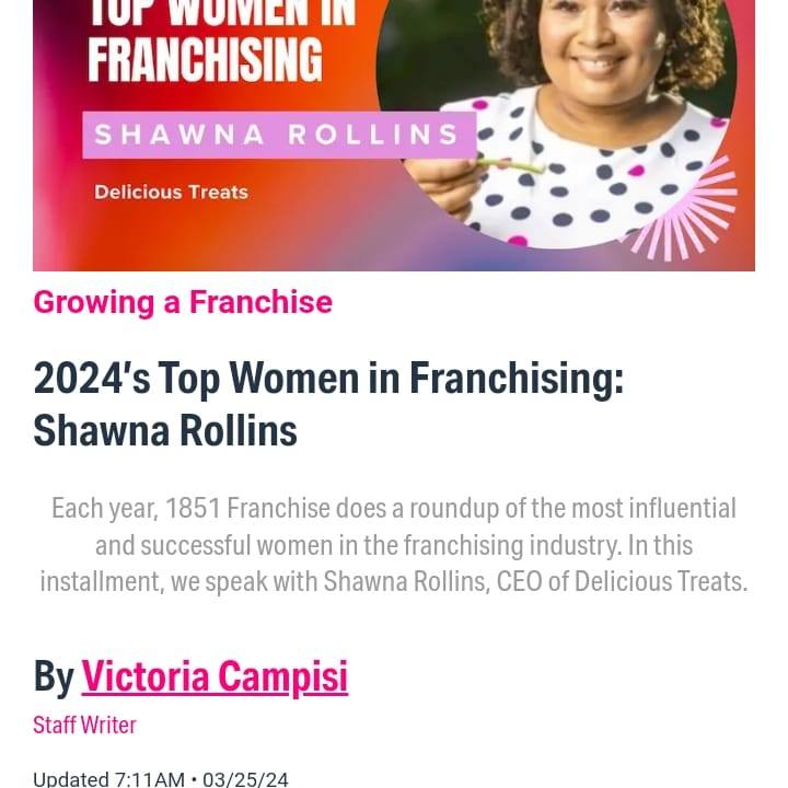 Delicious Treats Franchise Facebook ad: This just could be the right franchise opportunity…