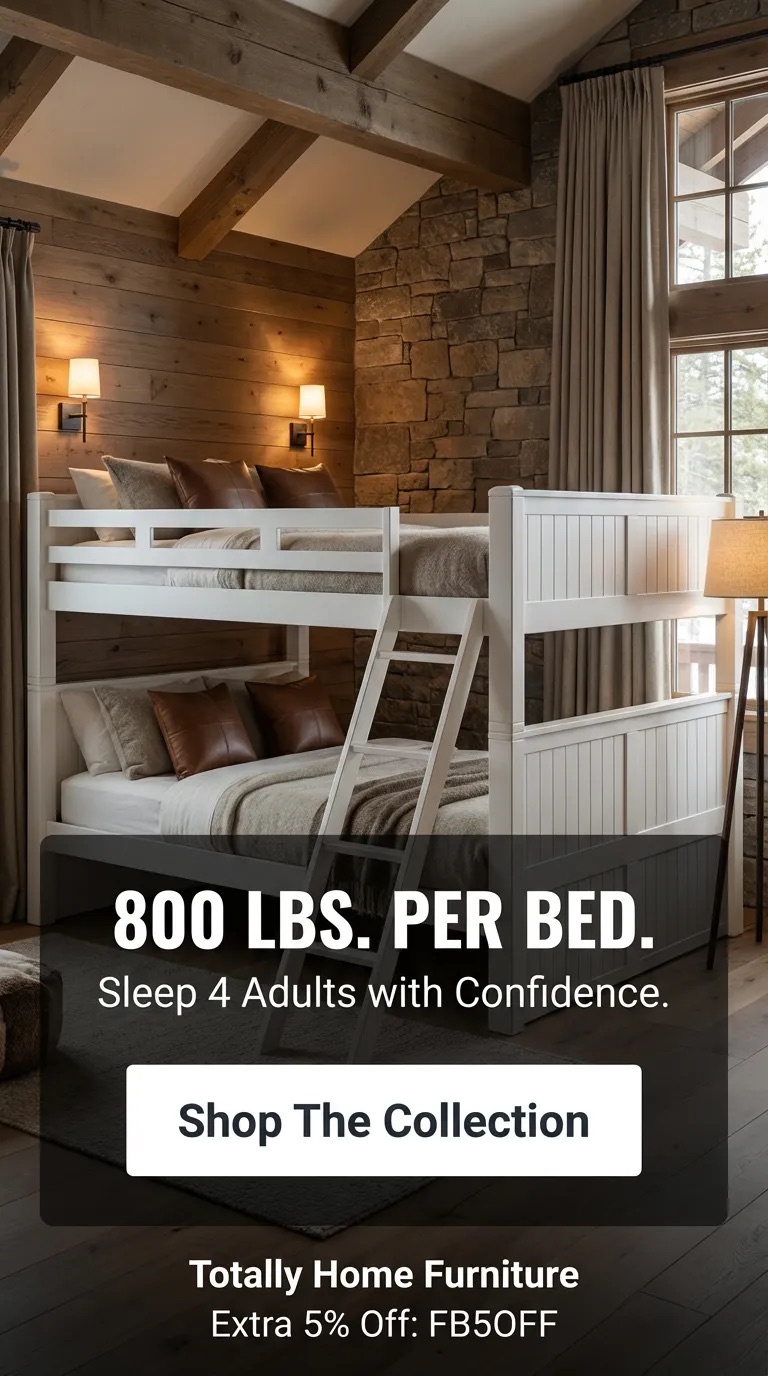 Totally Home and Totally Kids Furniture Facebook ad: Premium Bunk Beds