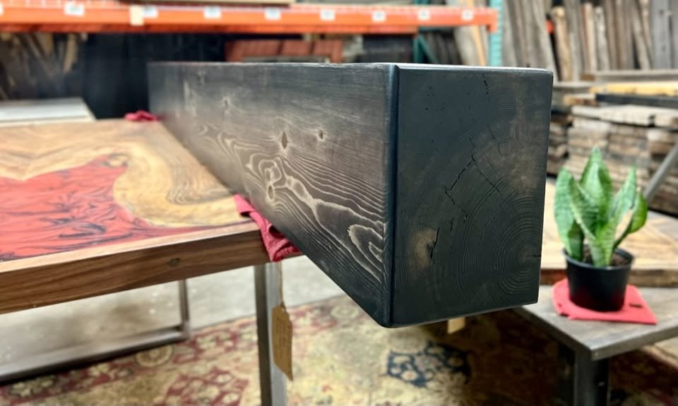 Sarah Miller Facebook ad: Fireplace Mantles Reclaimed Wood, Barnwood, Live Edge