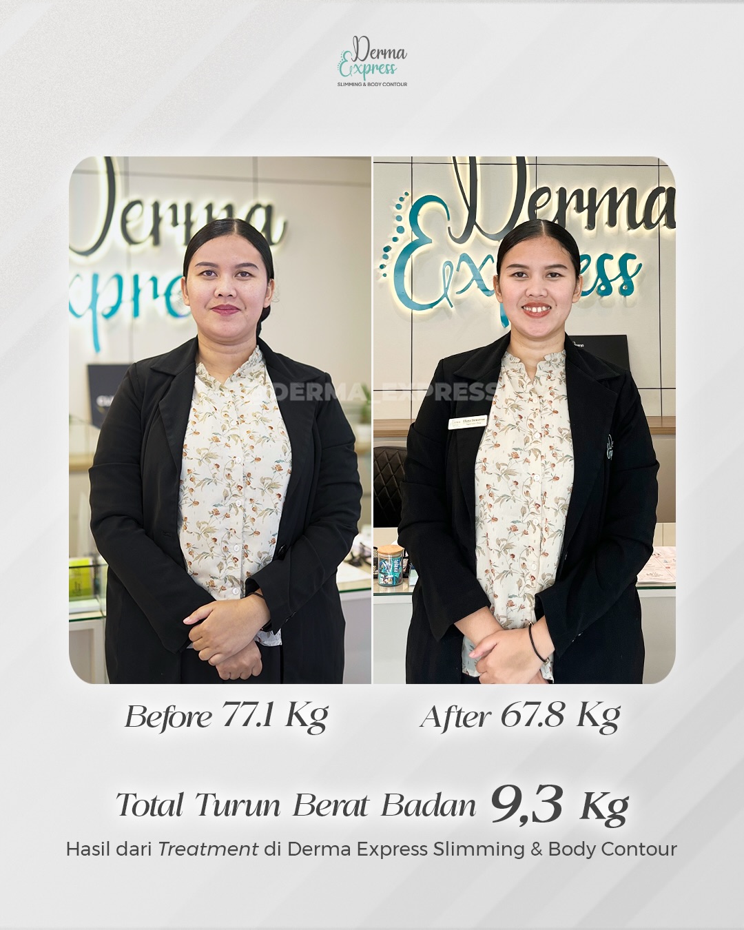Derma Express Slim Facebook ad: Kak El turun 9,3 Kg setelah konsistensi jaga…