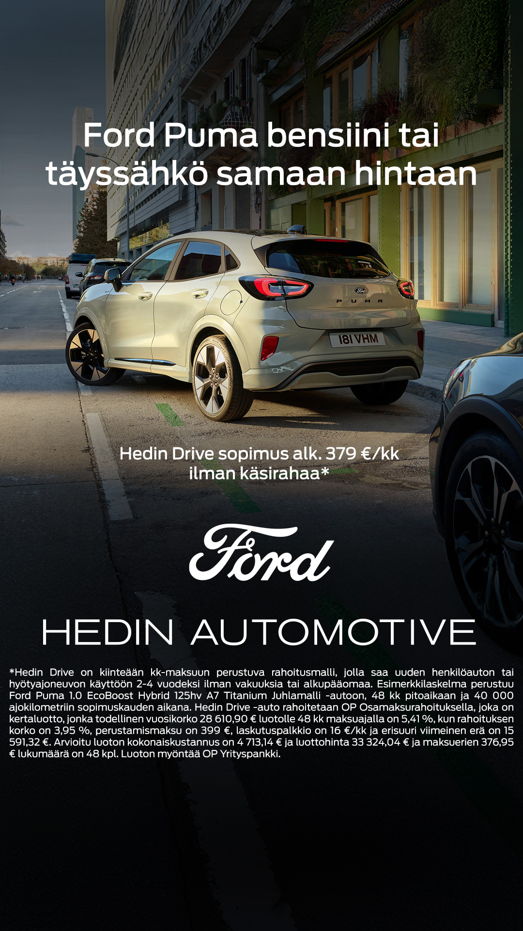 Hedin Automotive Finland Facebook ad