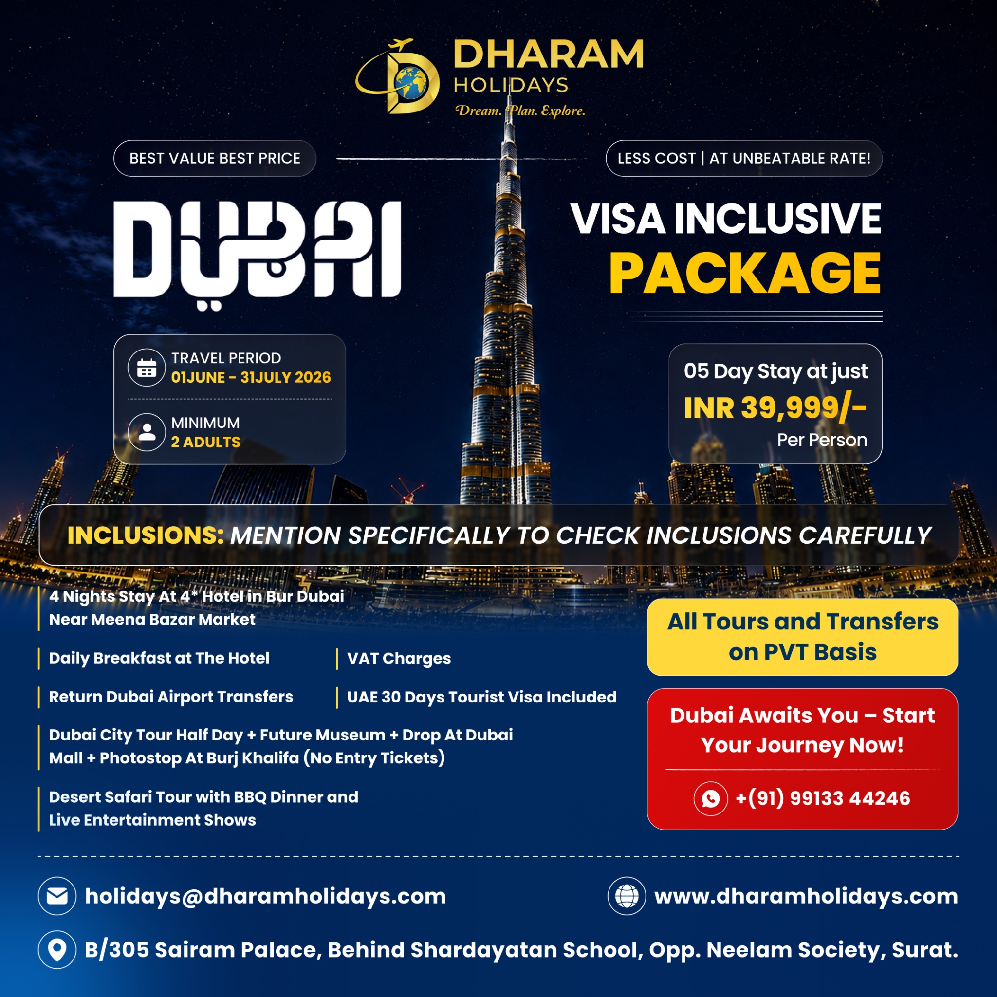 Dharam Holidays Facebook ad
