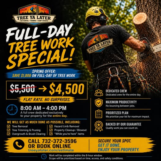 Tree Ya Later Facebook ad: Tree work prices feel out of control lately?