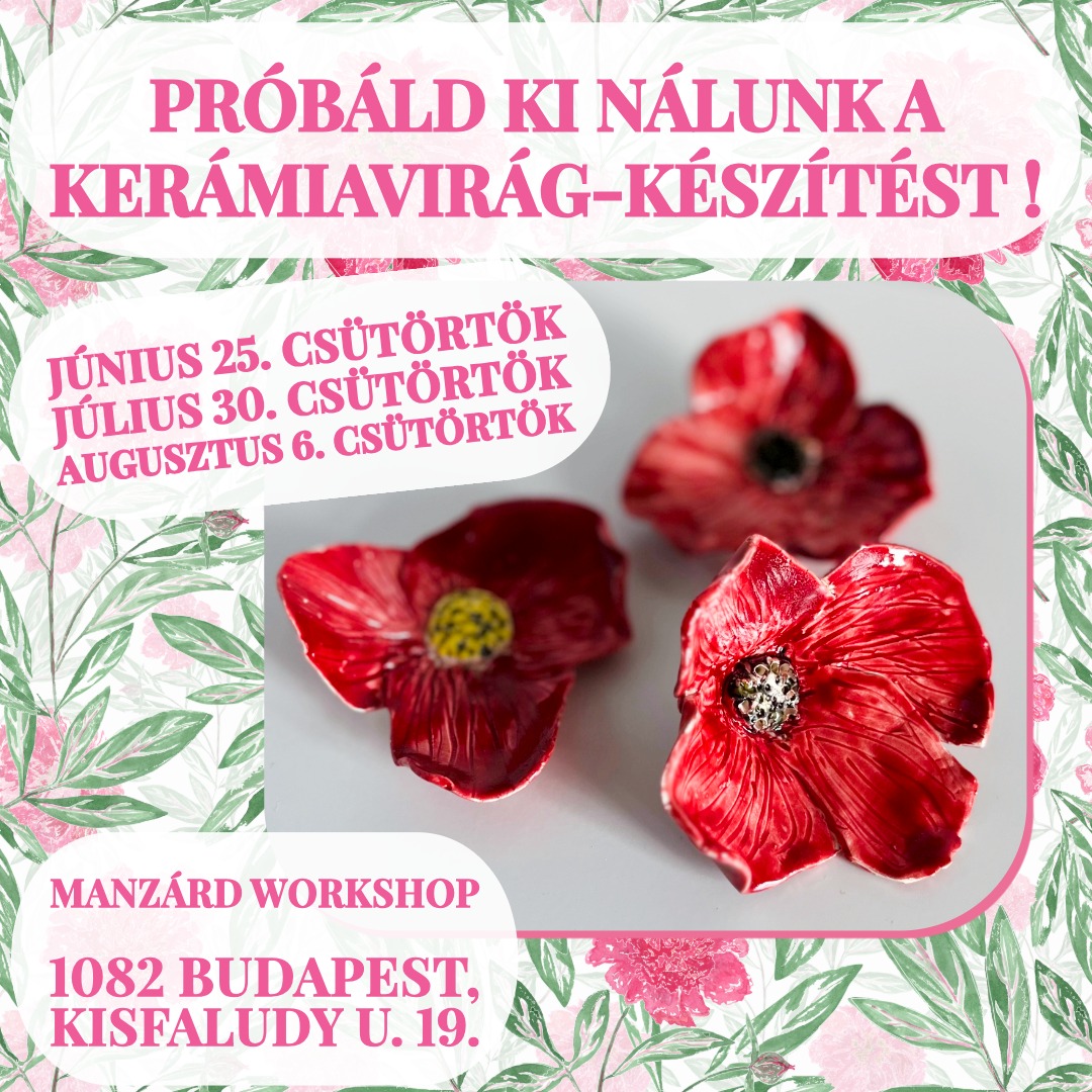 Manzárd Műhely és Kerámiabolt Facebook ad: Kerámiázz velünk!