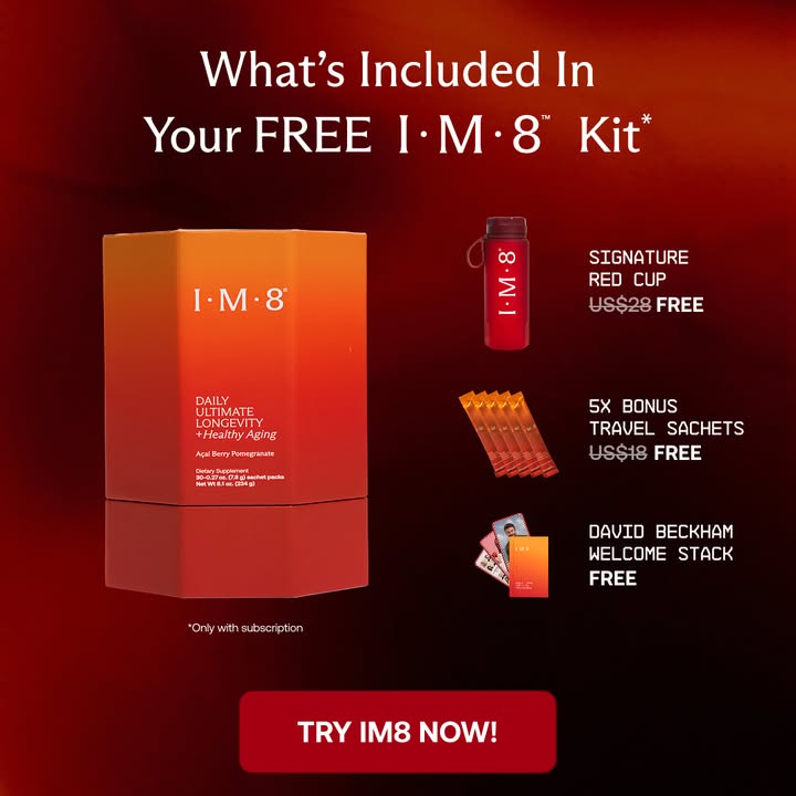 IM8 Facebook ad: Longevity Starts at the Cellular Level