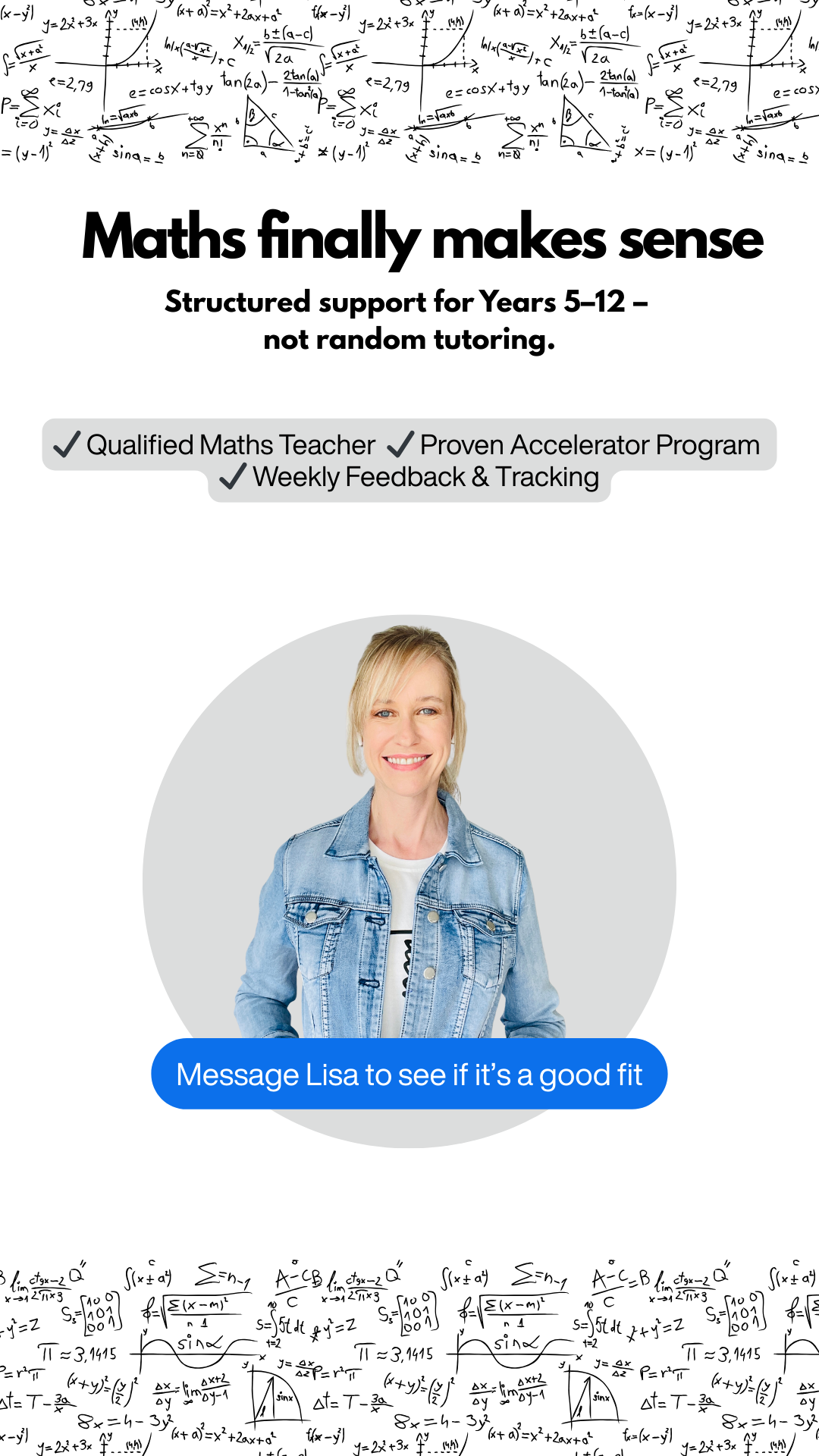 Lisa-The Maths Tutor Facebook ad from Jan 21, 2026