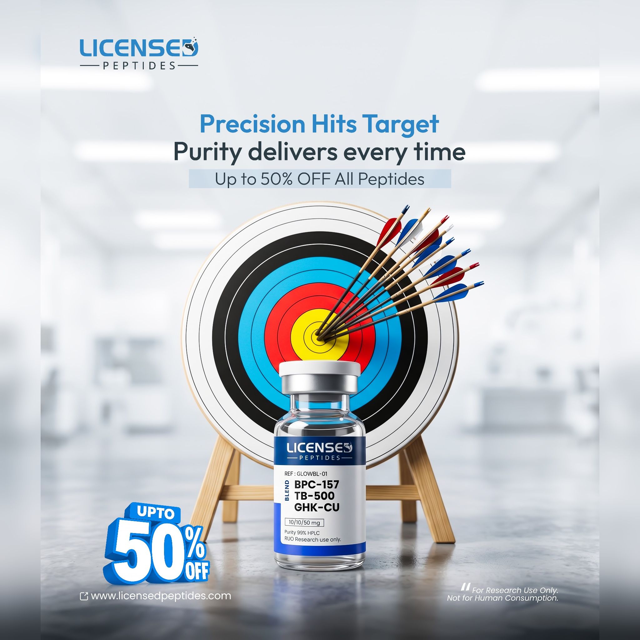 Licensed Peptides Research Updates Facebook ad