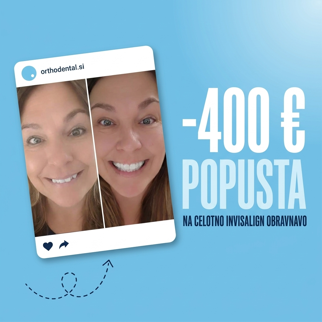 OrthoDental Facebook ad: Prihranite 400 € na Invisalign