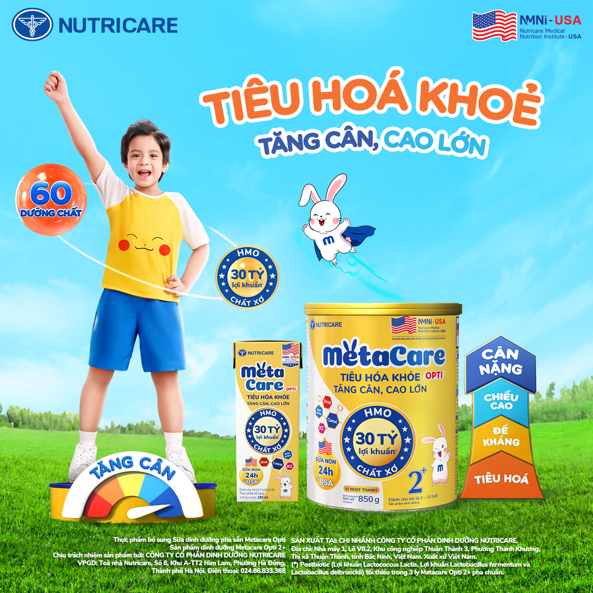 Metacare - Bé tăng cân, cao lớn Facebook ad