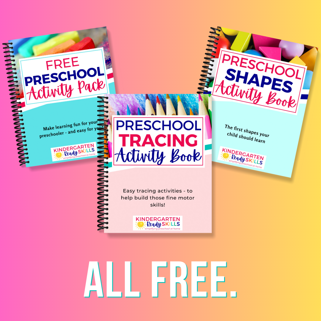 Kindergarten Ready Facebook ad: 3 Most Popular Activity Books FOR FREE