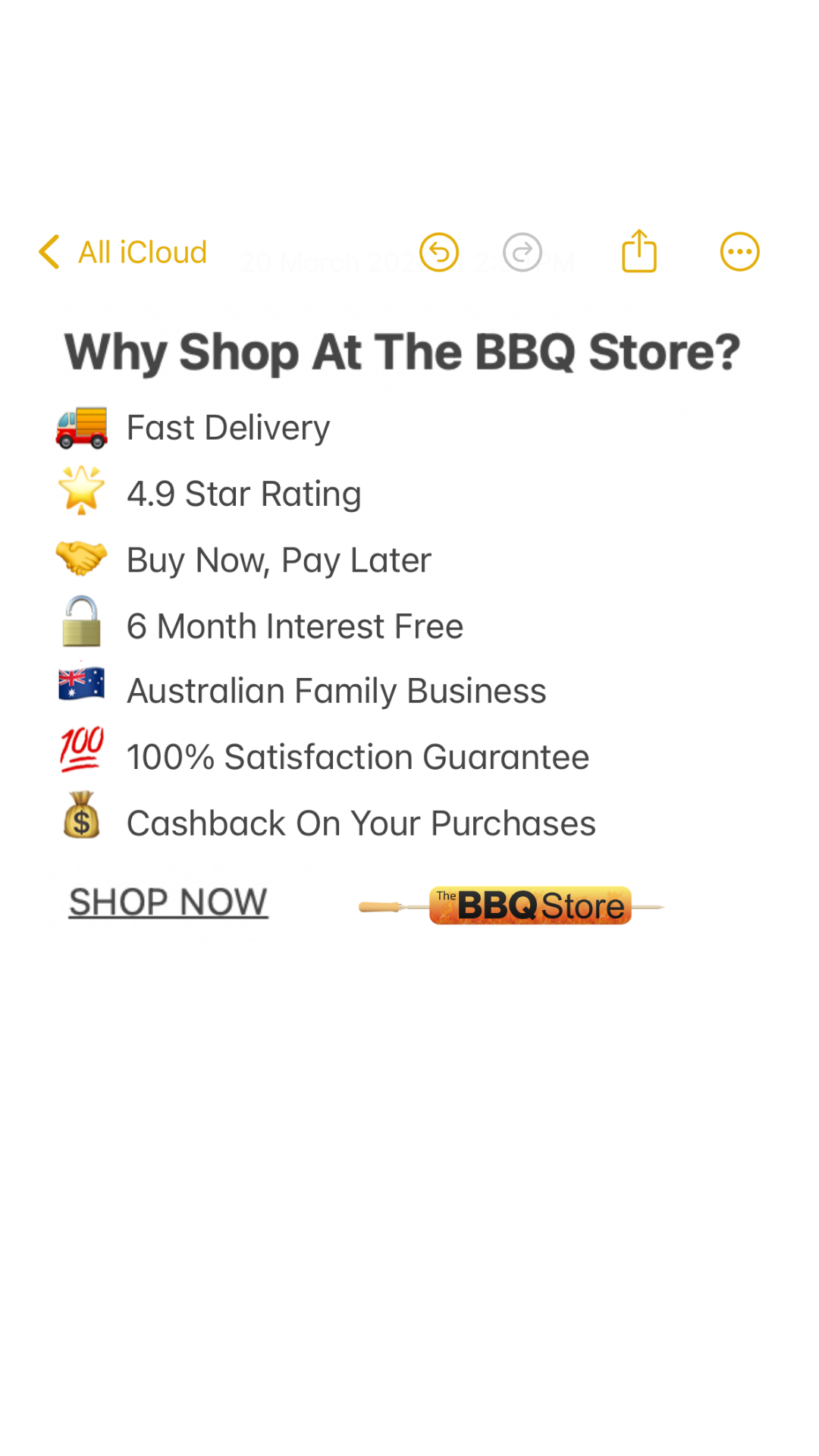 The BBQ Store Facebook ad