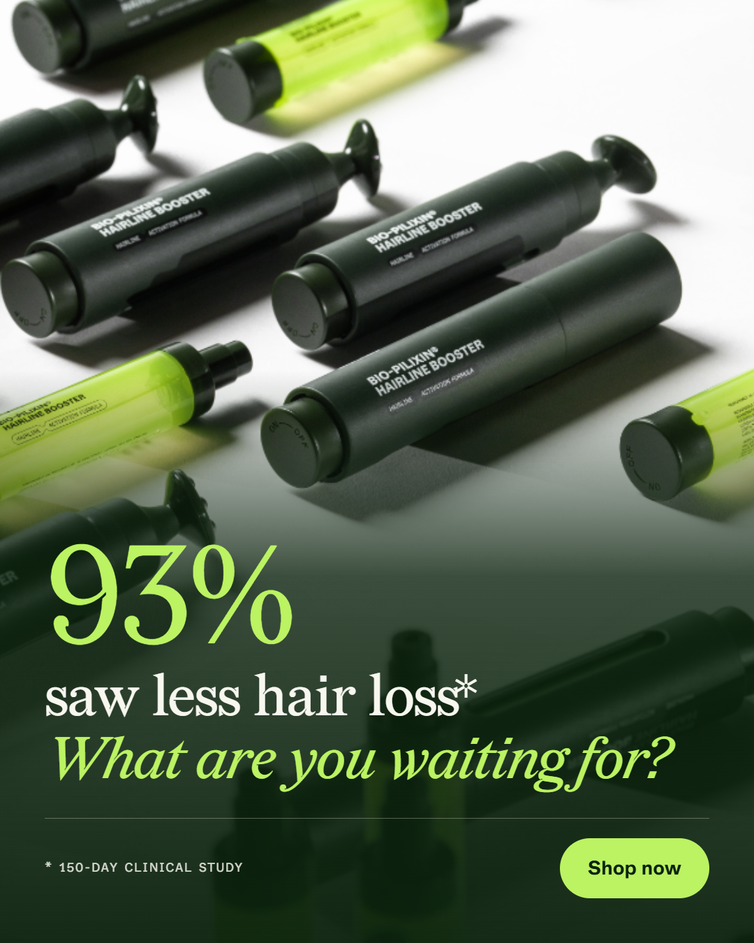 Scandinavian Biolabs Facebook ad: Your hairline back. Your confidence back.