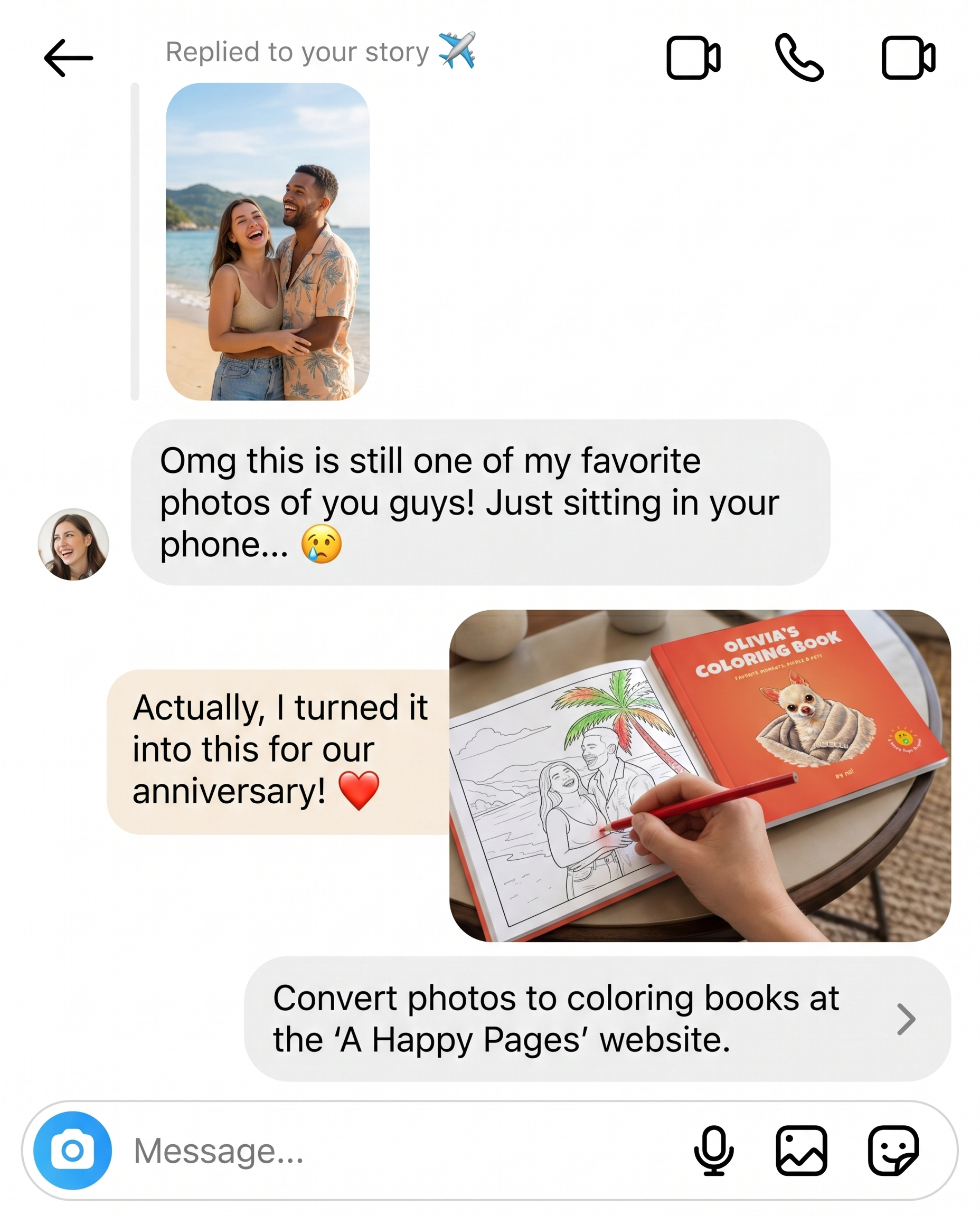 Happy Pages Facebook ad