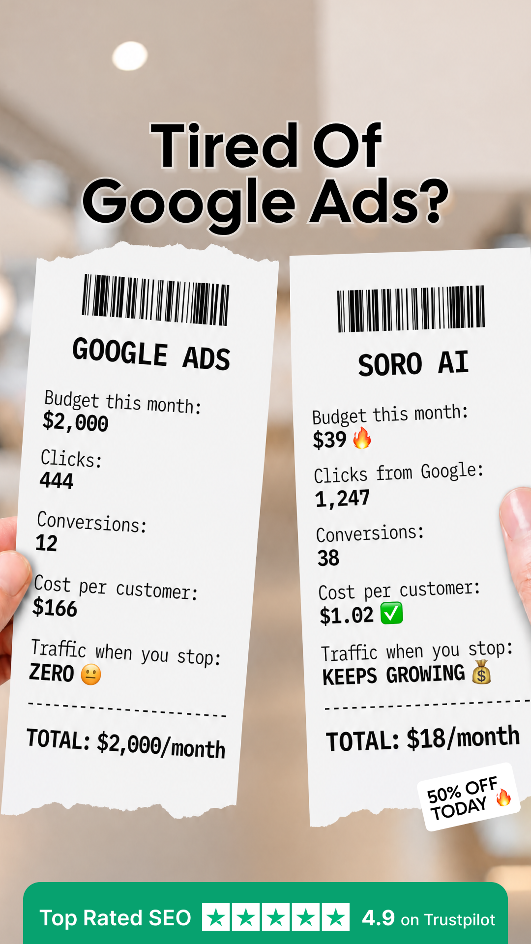 Soro SEO Facebook ad